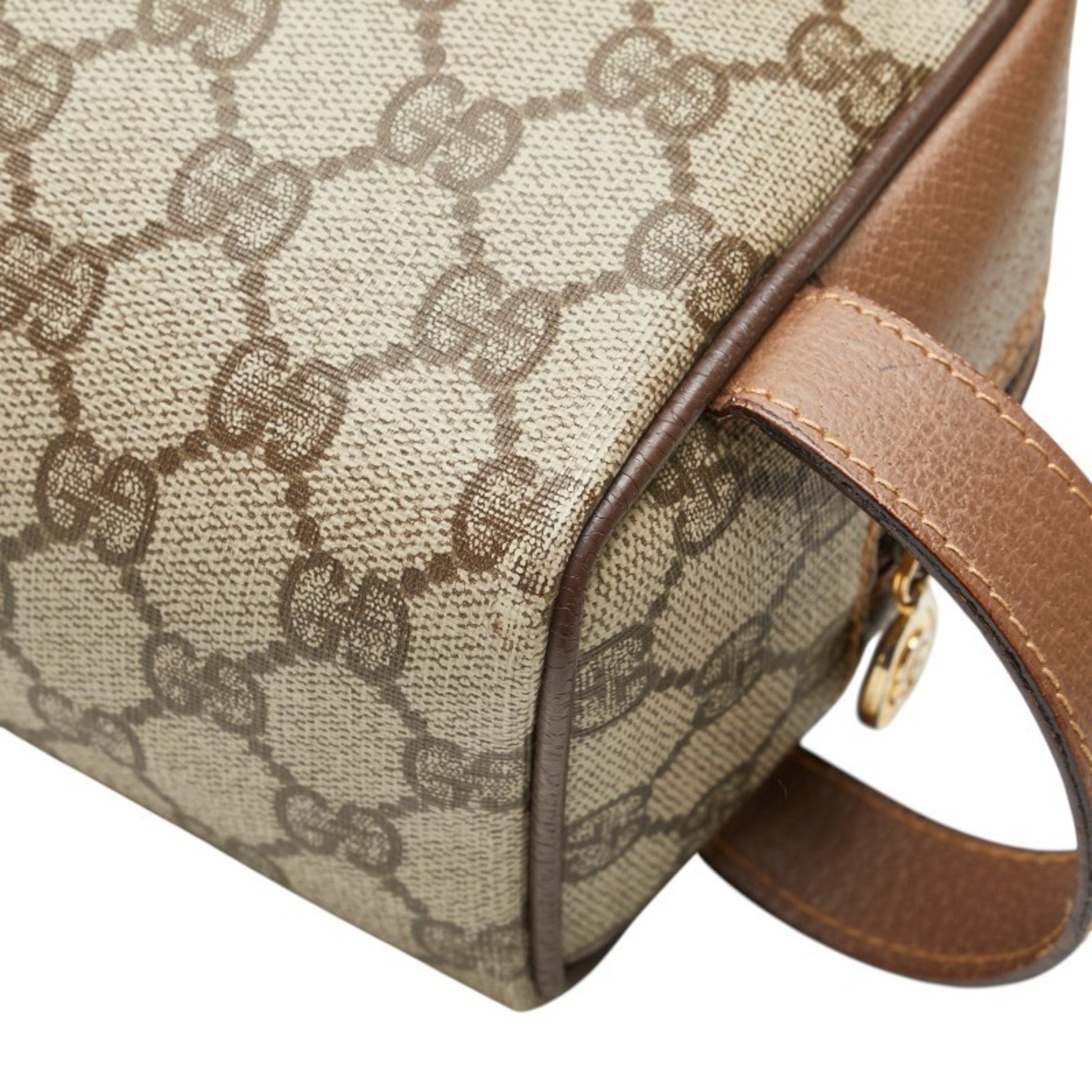 Gucci Beige Brown Pvc Leather Clutch Bag Pouch