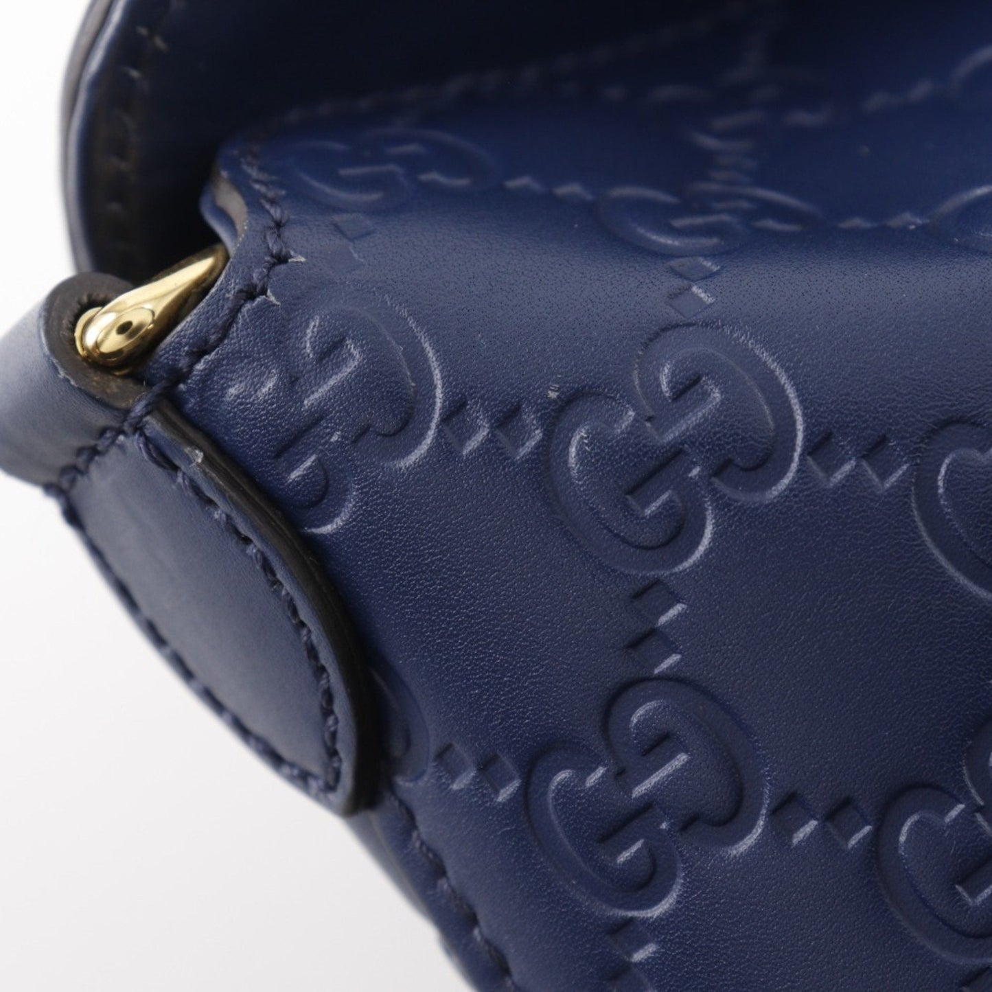 Gucci Navy Leather Handbag