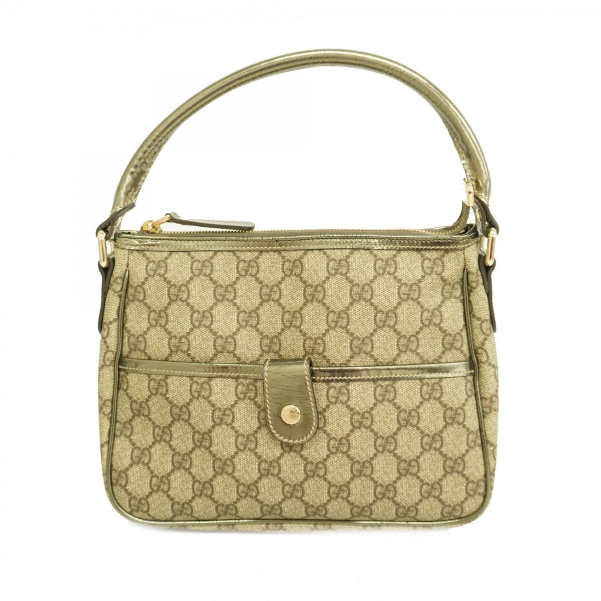 Gucci Beige Brown Pvc Handbag