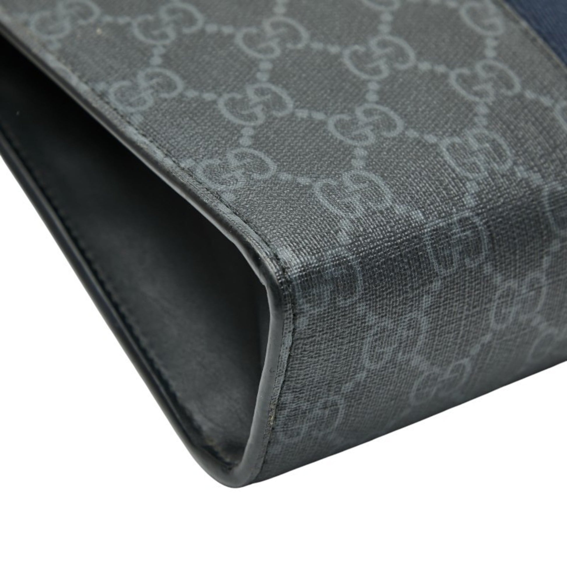 Gucci Black Multi-Color Pvc Leather Clutch Bag