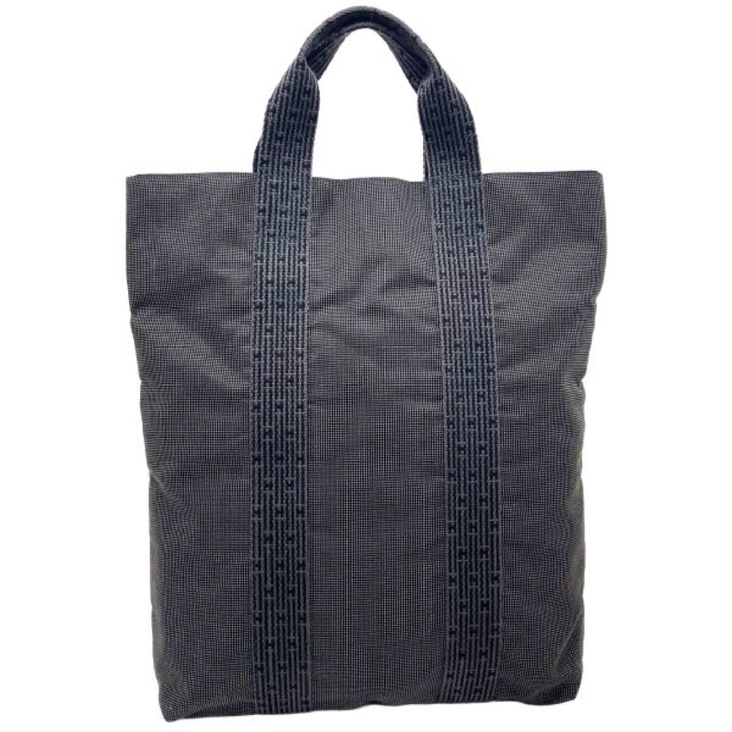 Hermes Her Line Handbag Tote Bag Canvas Nylon Gray