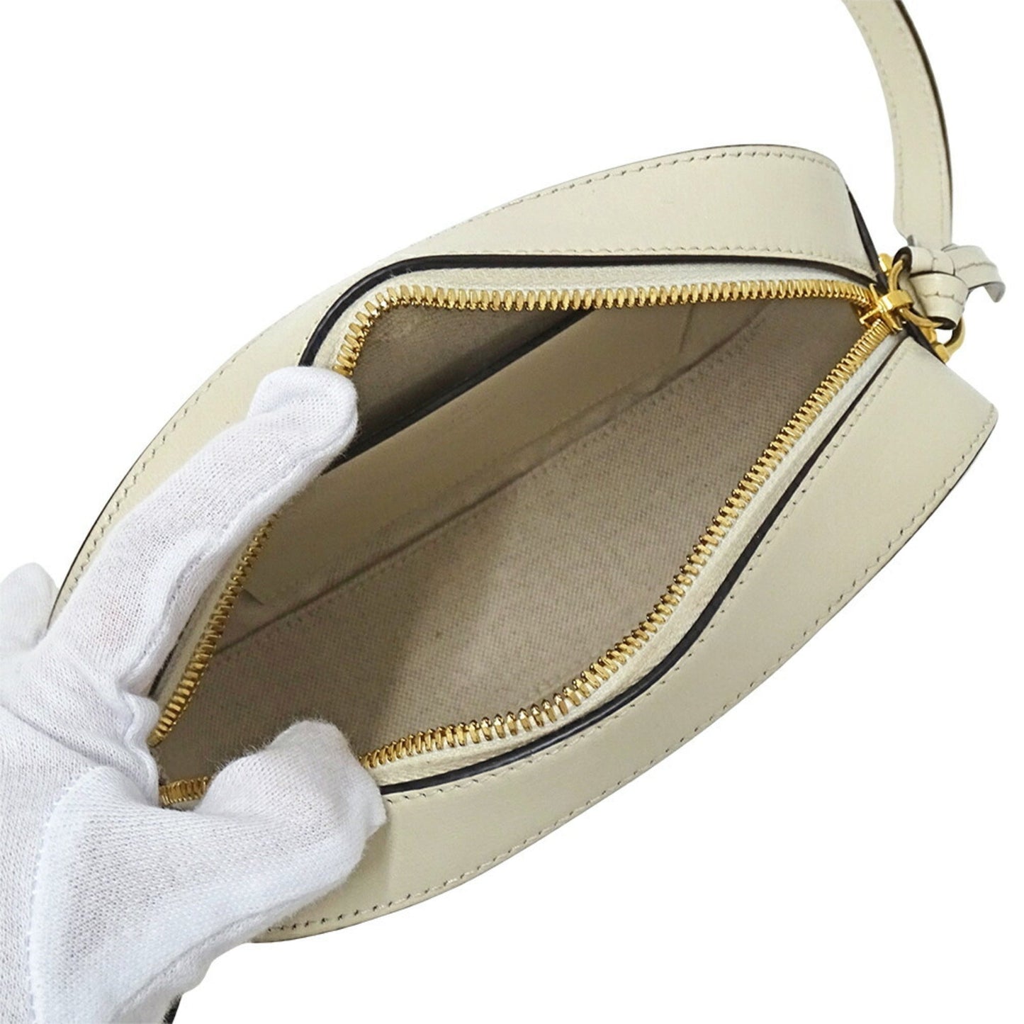 Gucci White Leather Shoulder Bag