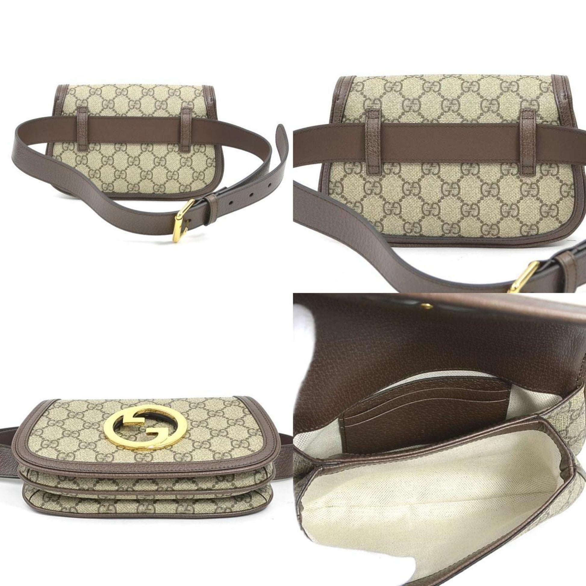 Gucci Brown Gg Supreme Fanny Pack Sling Bag