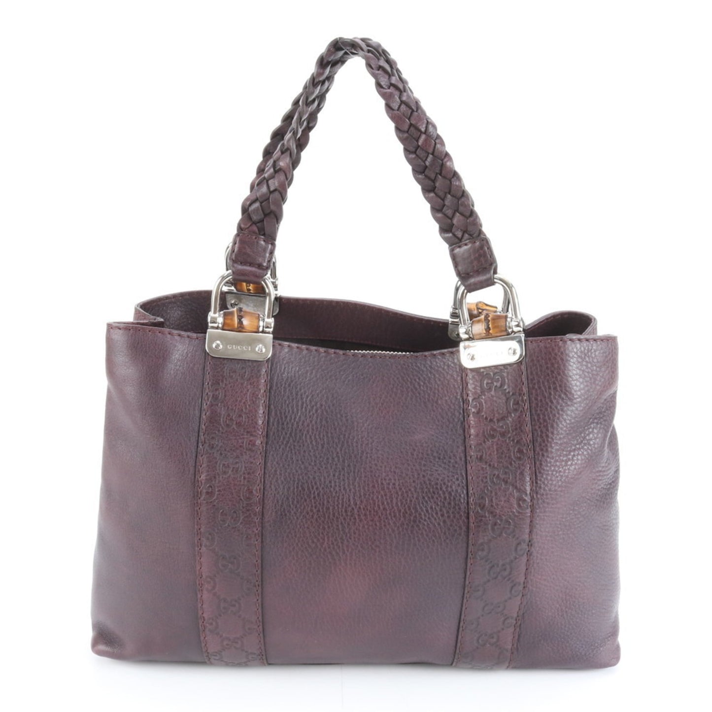Gucci Purple Leather Tote Bag