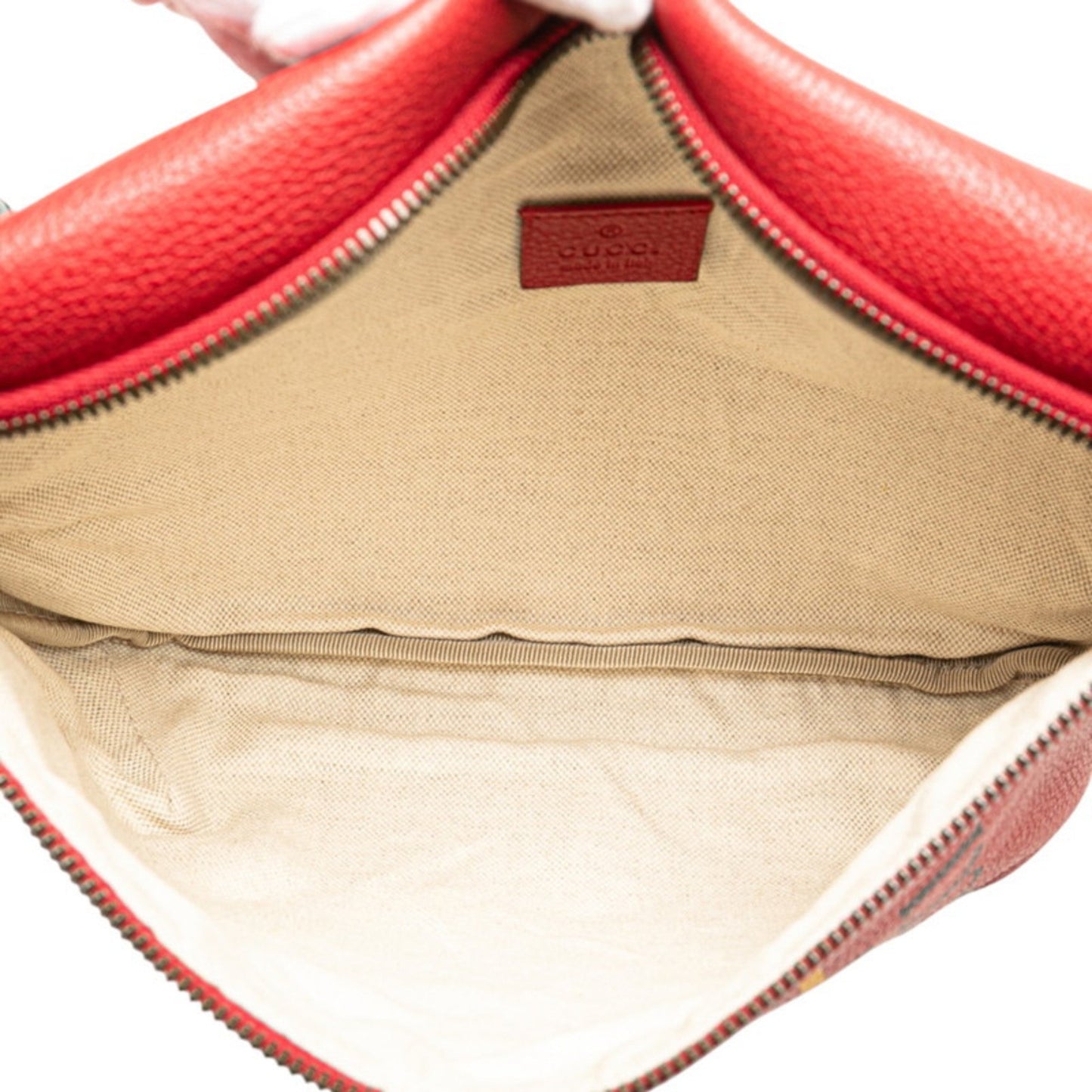 Gucci Sherry Line Red Color Leather Fanny Pack