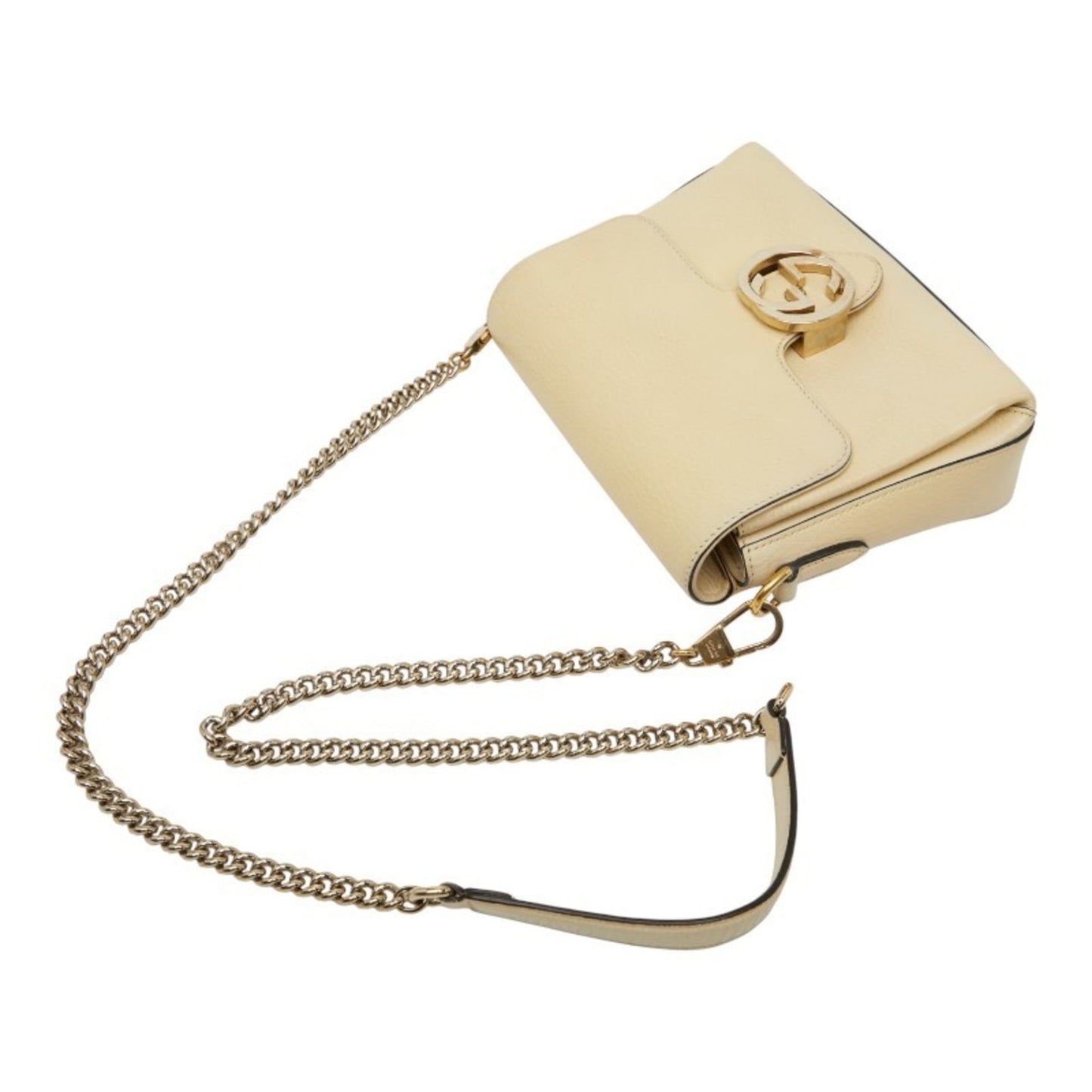 Gucci Beige Ivory Leather Shoulder Bag