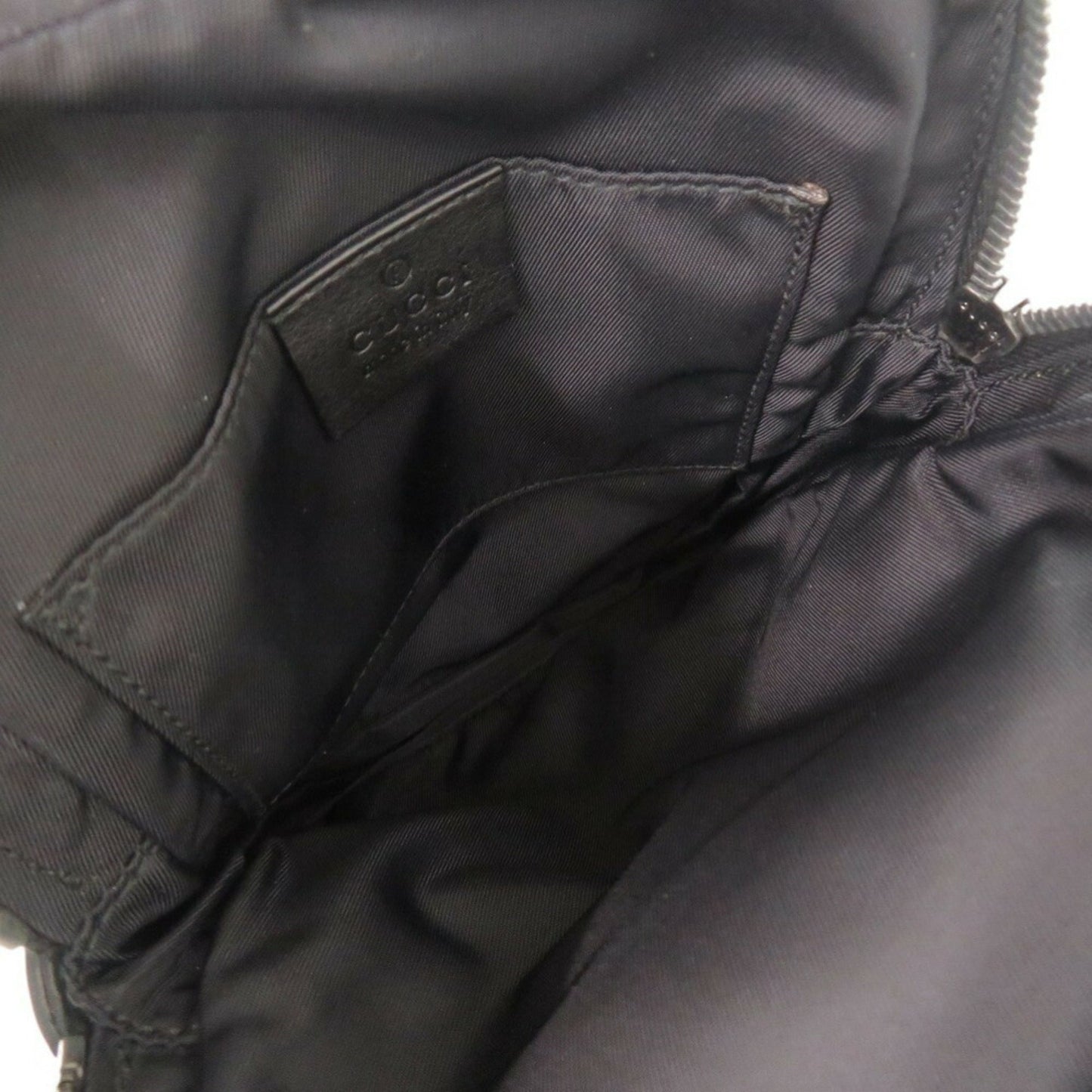 Gucci Black Nylon Gg Leather Fanny Pack Shoulder Bag