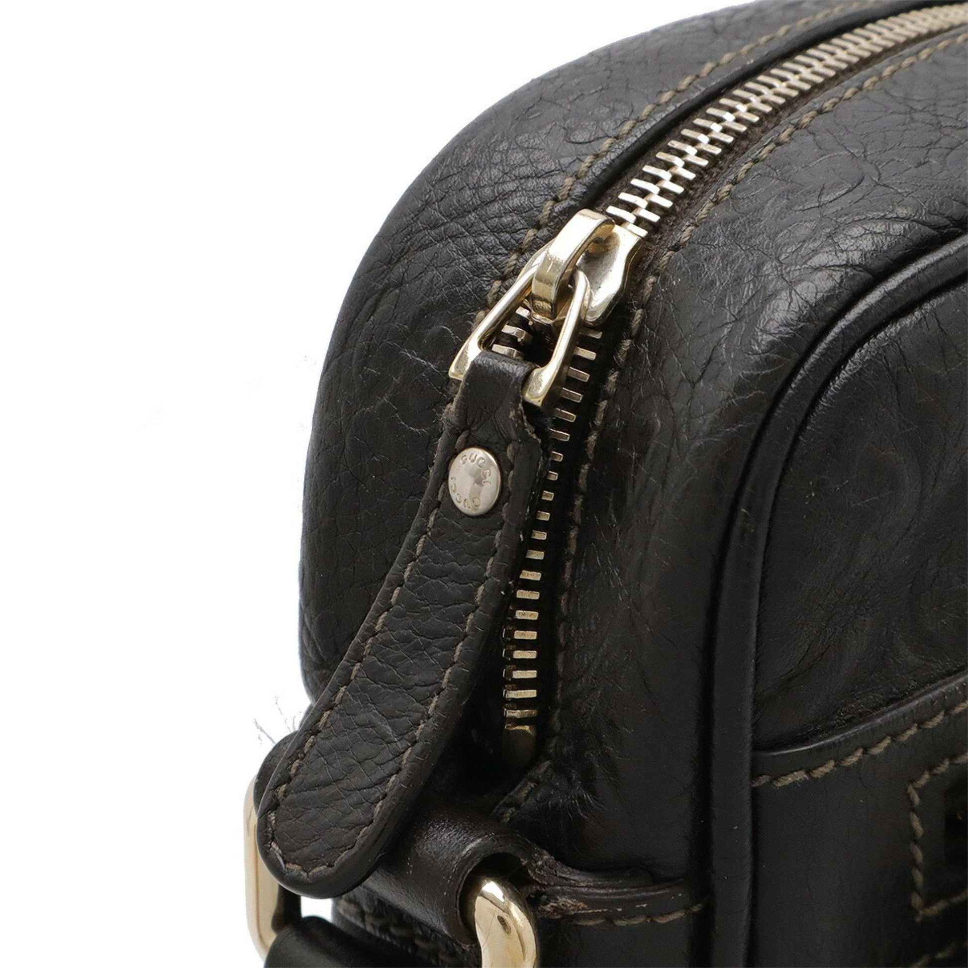 Gucci Dark Brown Leather Shoulder Bag