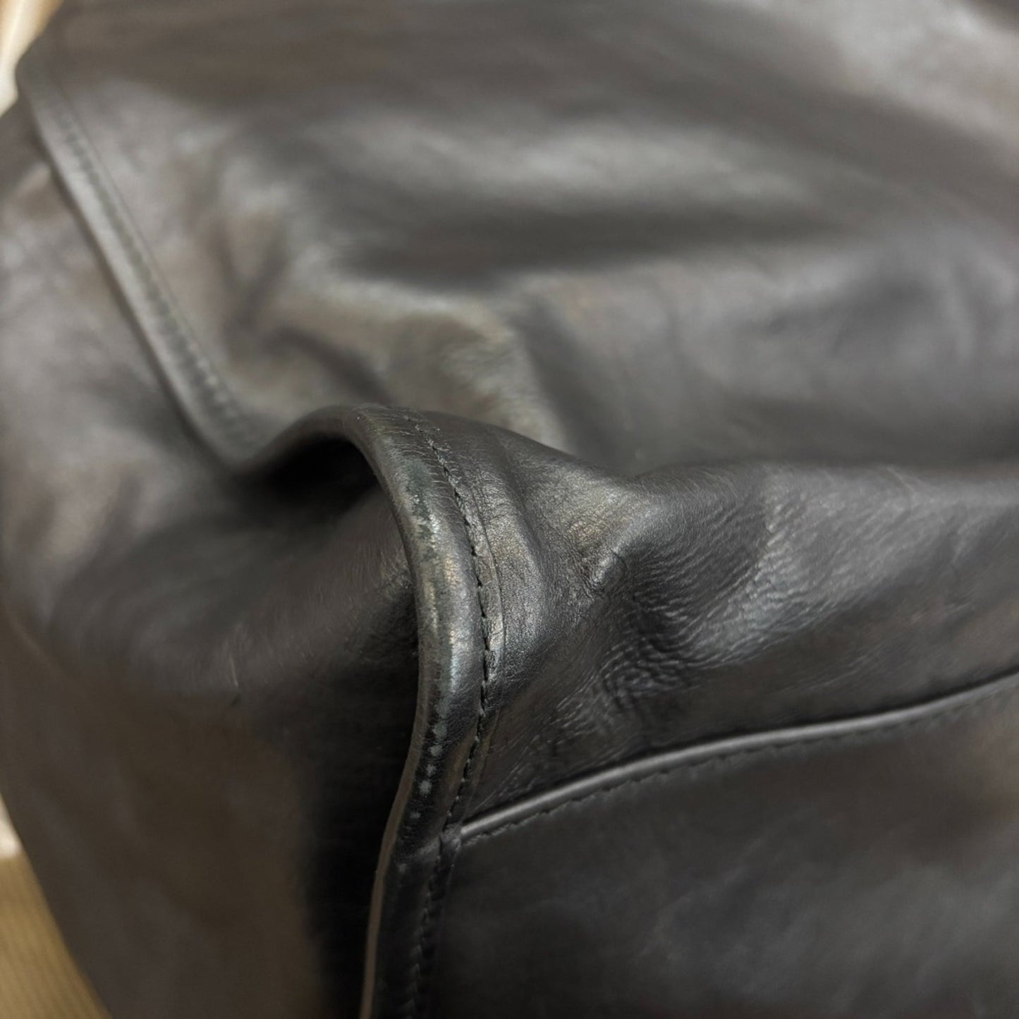 Gucci Black Leather Tote Bag