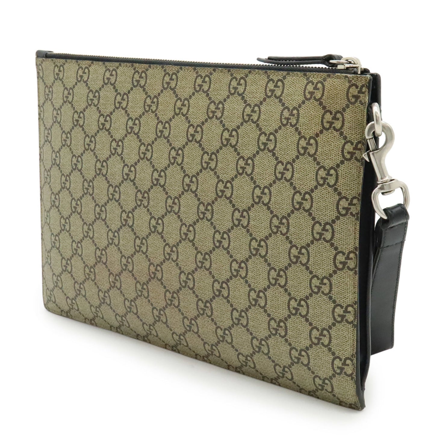 Gucci Beige Khaki Multi-Color Yellow Gg Supreme Clutch Bag