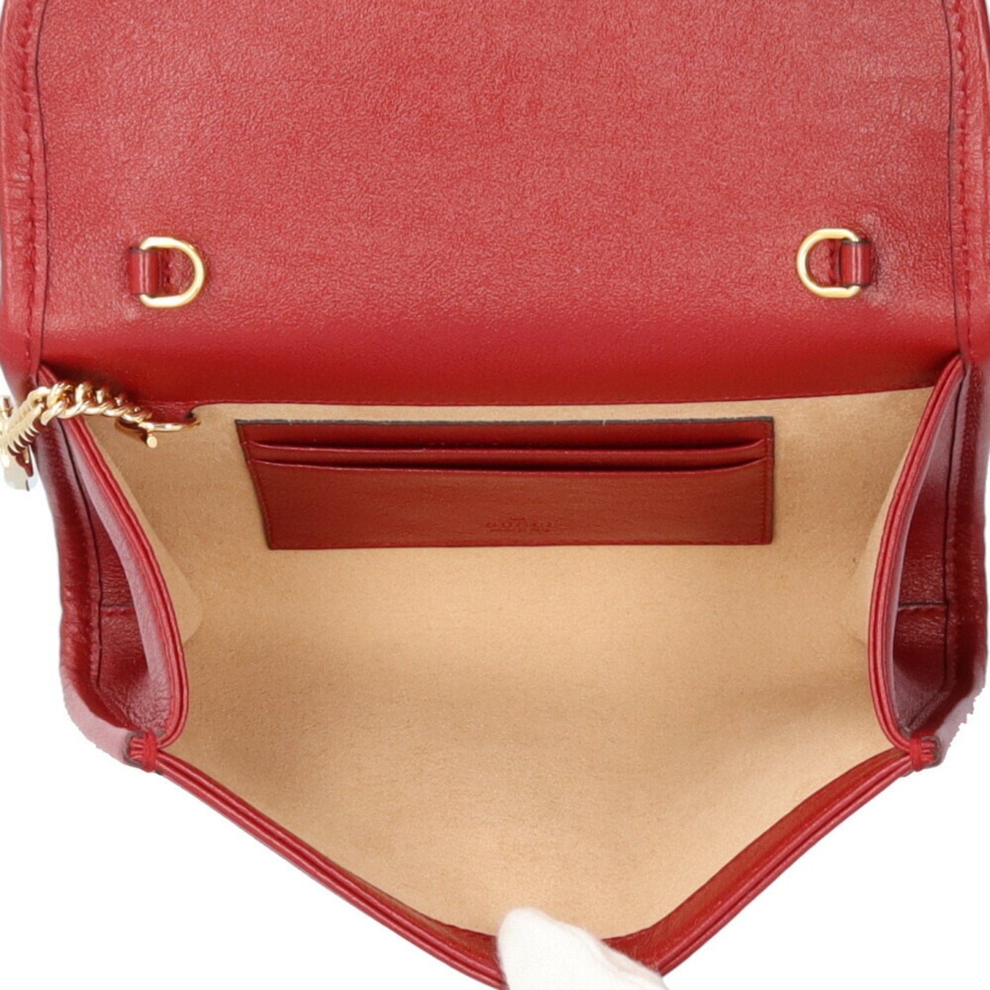 Gucci Red Color Leather Shoulder Bag