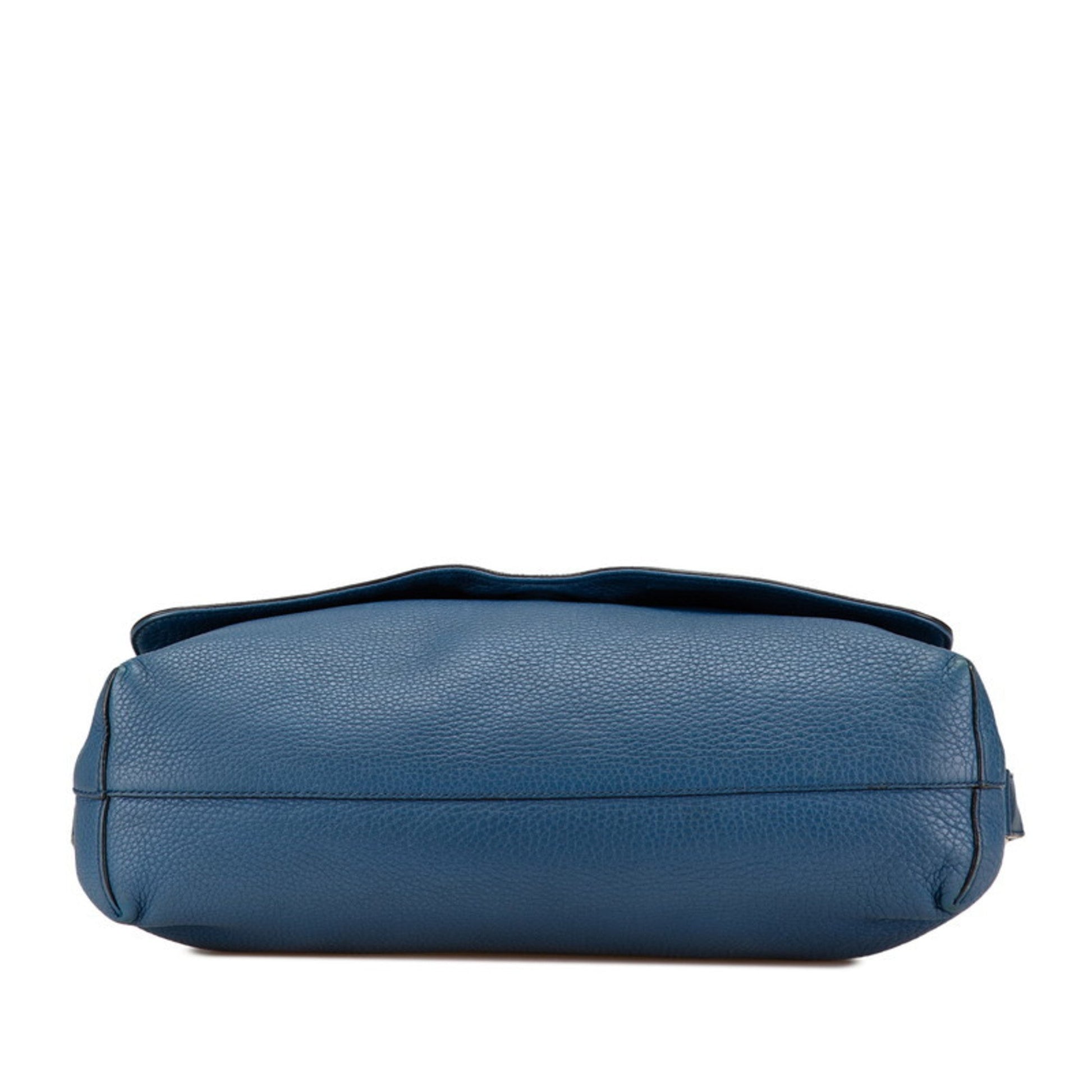 Gucci Blue Leather Shoulder Bag
