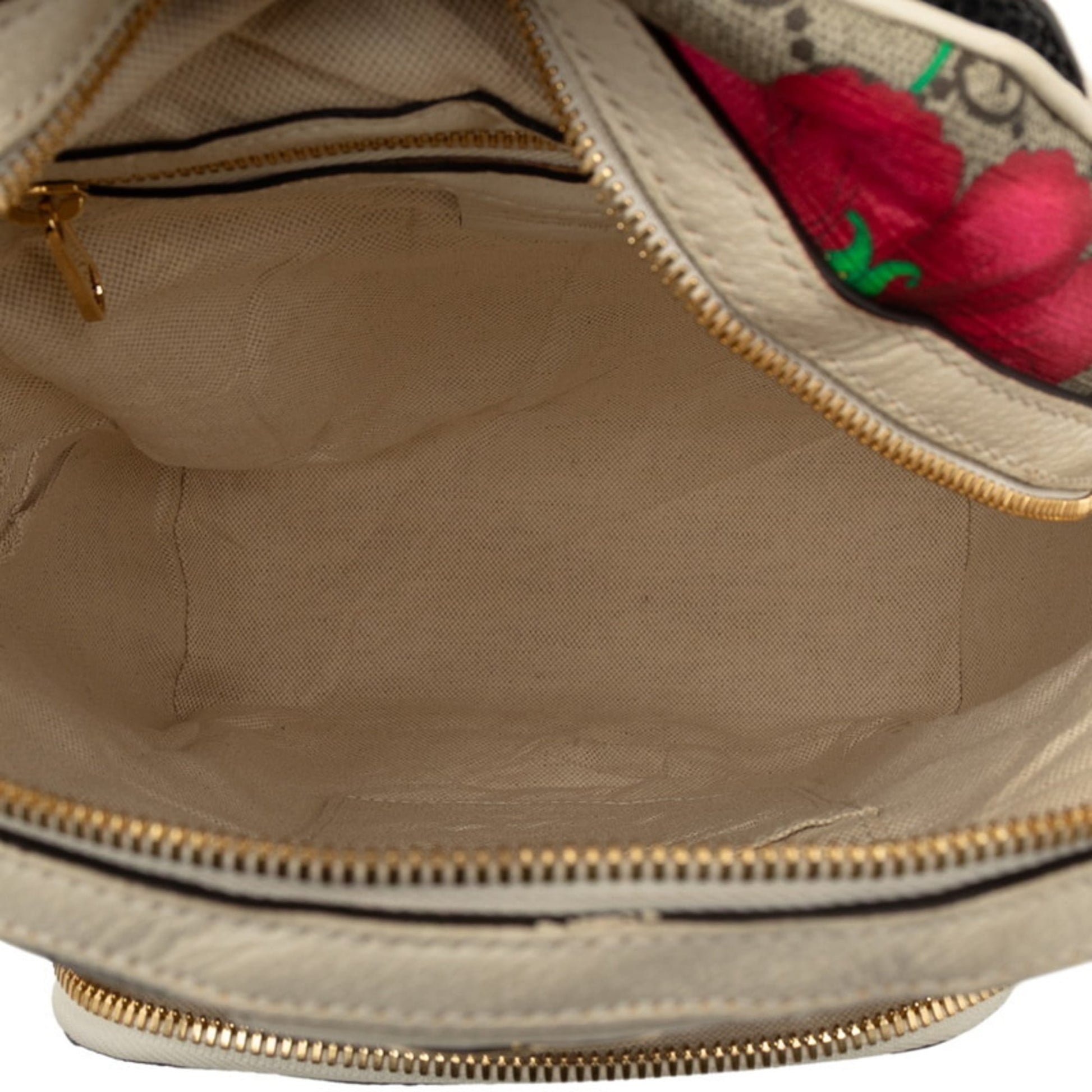Gucci Beige Multi-Color Gg Supreme Pvc Leather Backpack