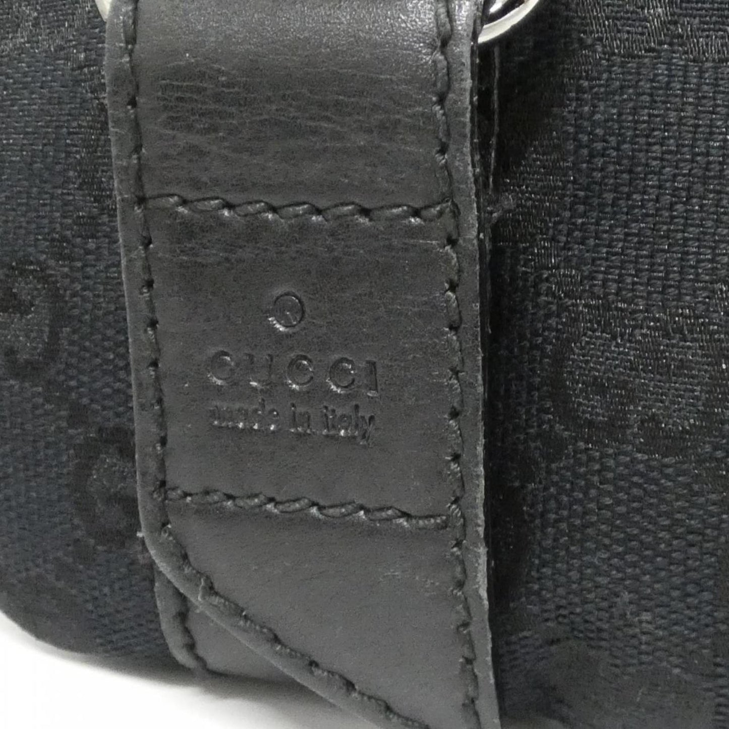Gucci Black Gg Canvas Fanny Pack