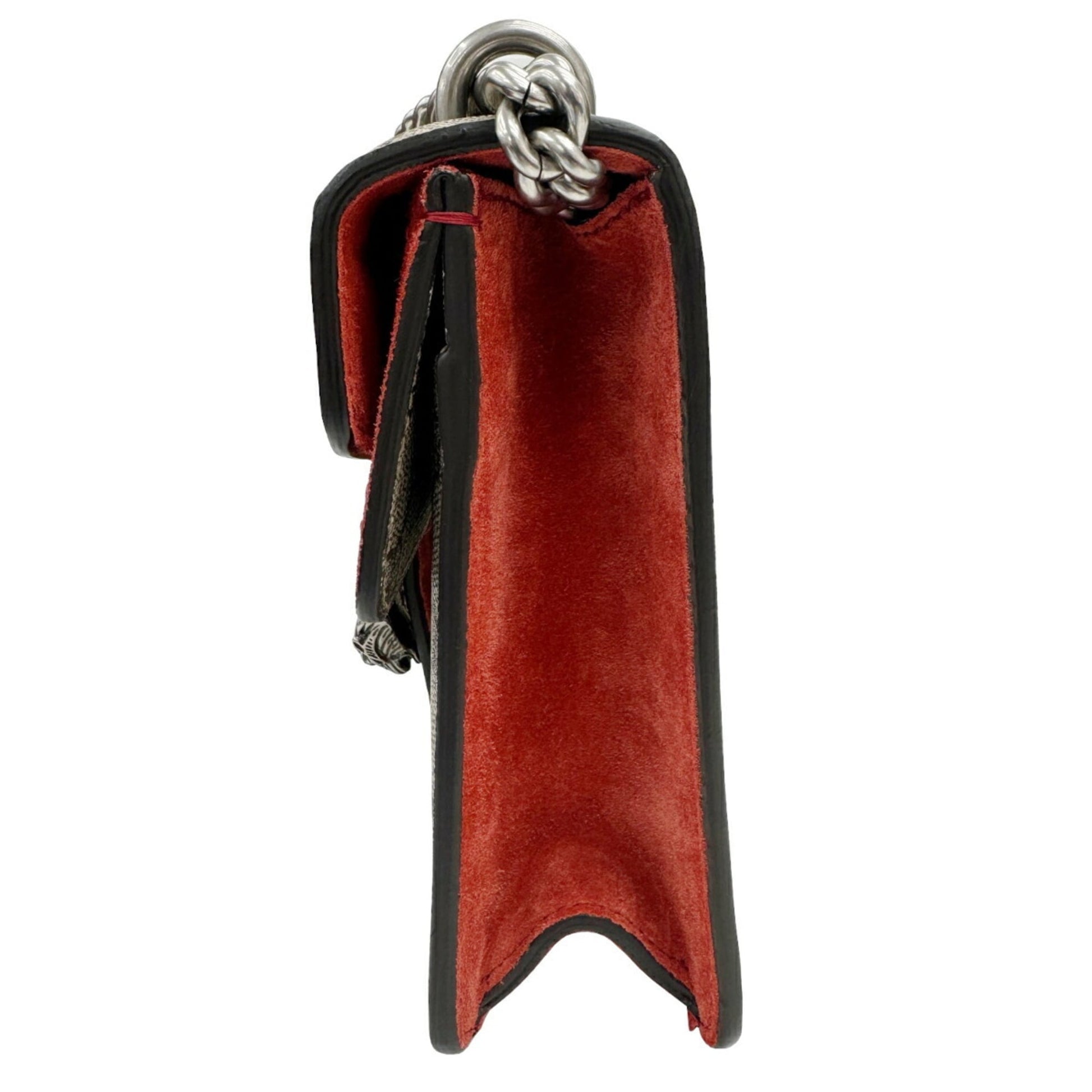 Gucci Brown Red Color Pvc Suede Handbag Shoulder Bag