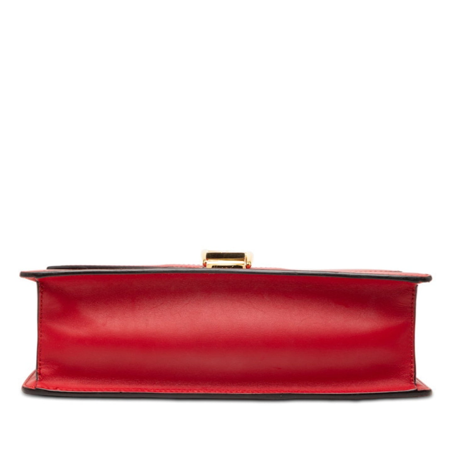 Gucci Red Color Leather Handbag Shoulder Bag