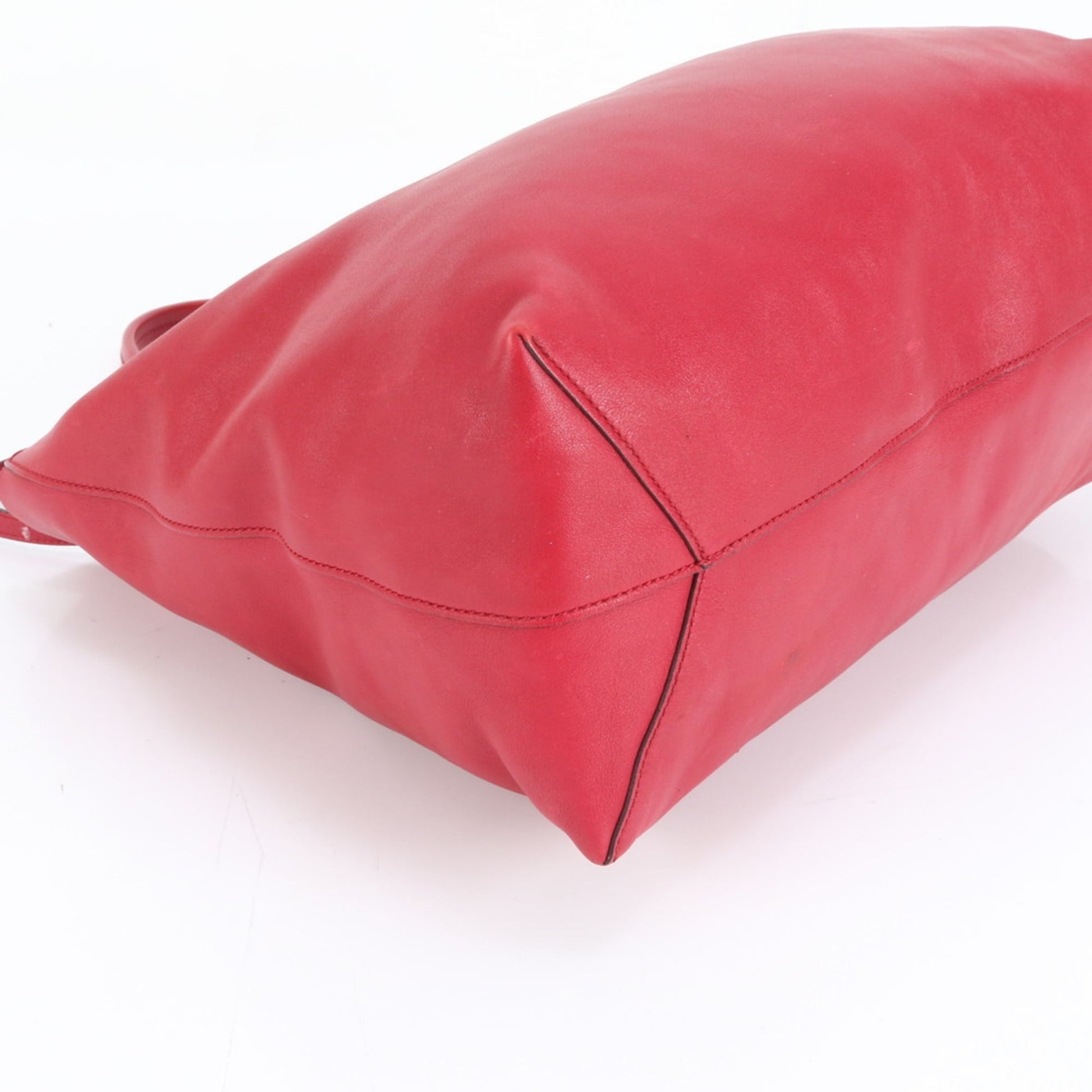 Gucci Red Color Leather Pouch Shoulder Bag