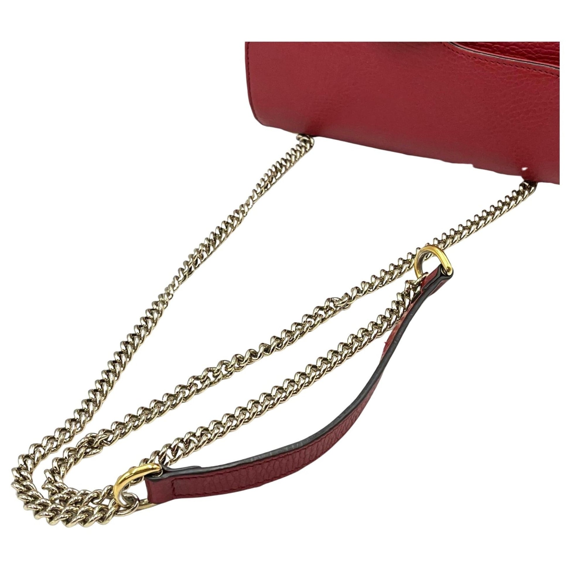 Gucci Red Color Leather Shoulder Bag