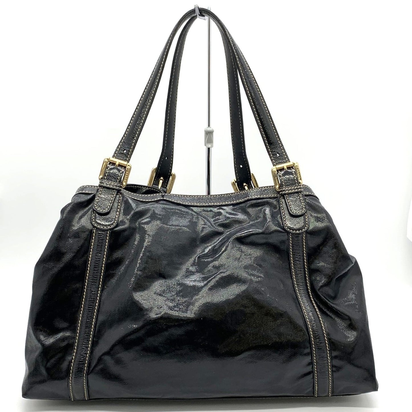 Gucci Black Leather Tote Bag