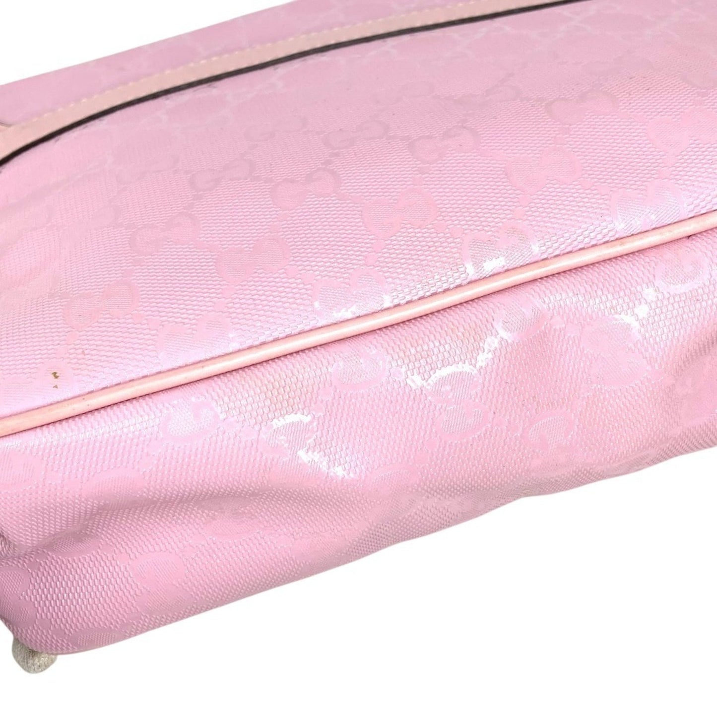Gucci Gg Imprimé Pink Gg Imprimé Leather Messenger Bag Shoulder Bag