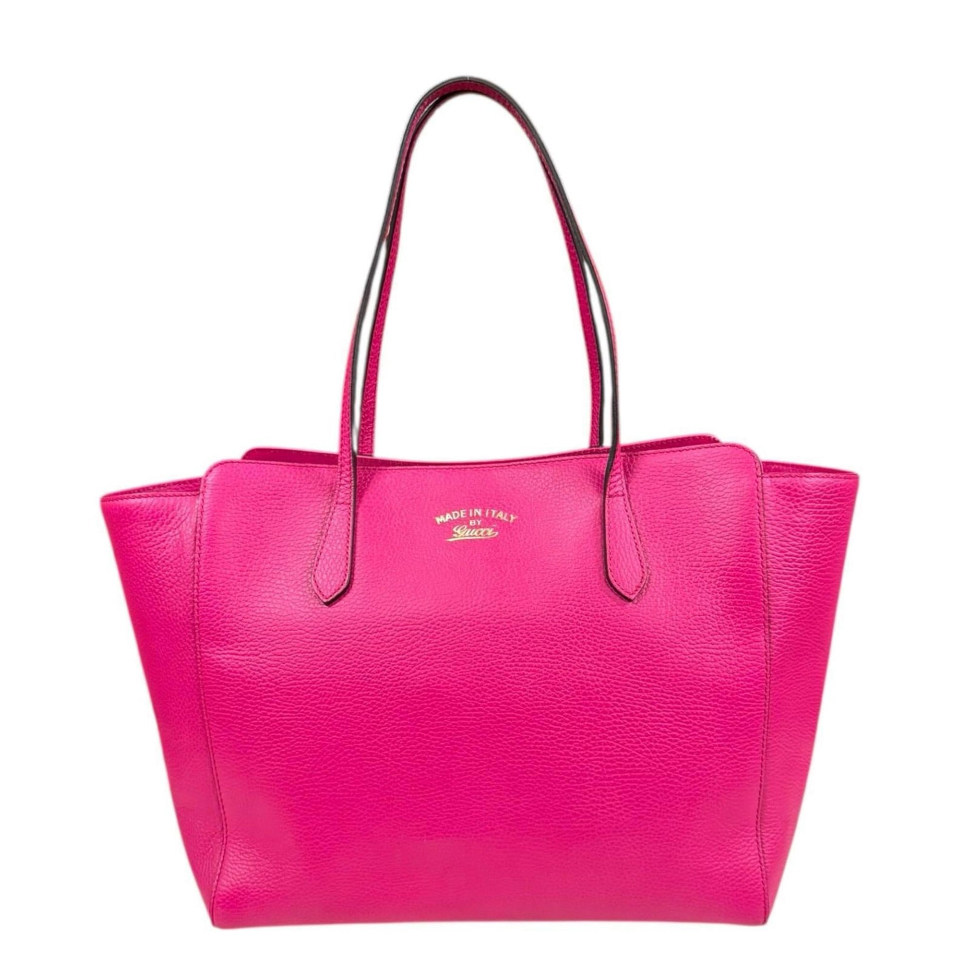 Gucci Gucci Swing Pink Leather Tote Bag