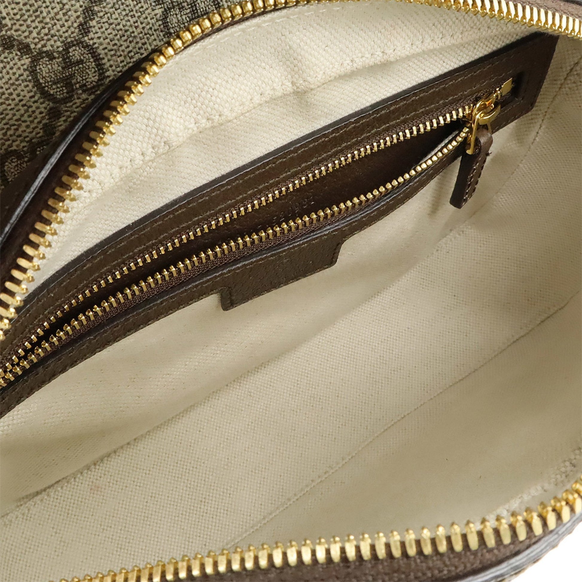Gucci Beige Brown Green Red Color Gg Supreme Leather Shoulder Bag