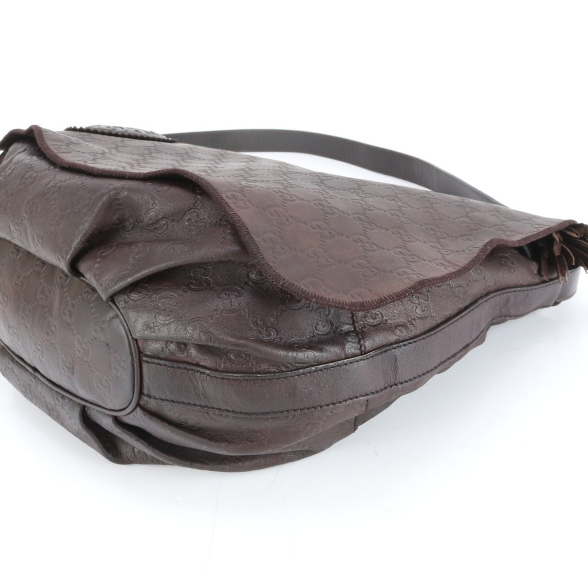 Gucci Brown Leather Shoulder Bag