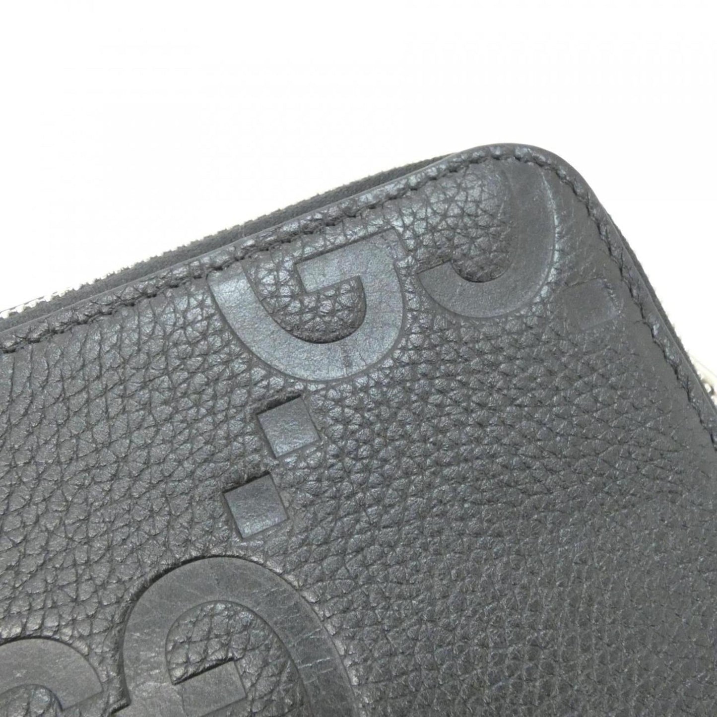 Gucci Black Gg Leather Shoulder Bag