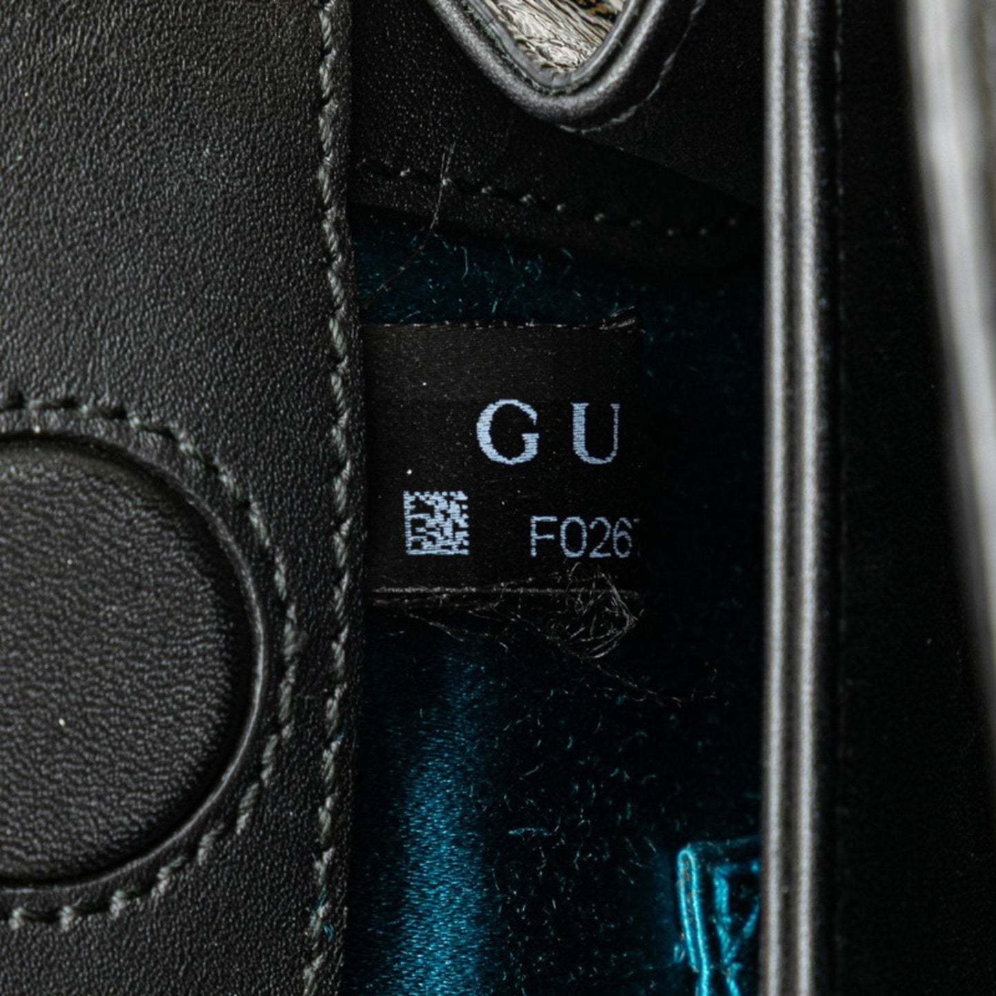 Gucci Black Red Color Leather Shoulder Bag