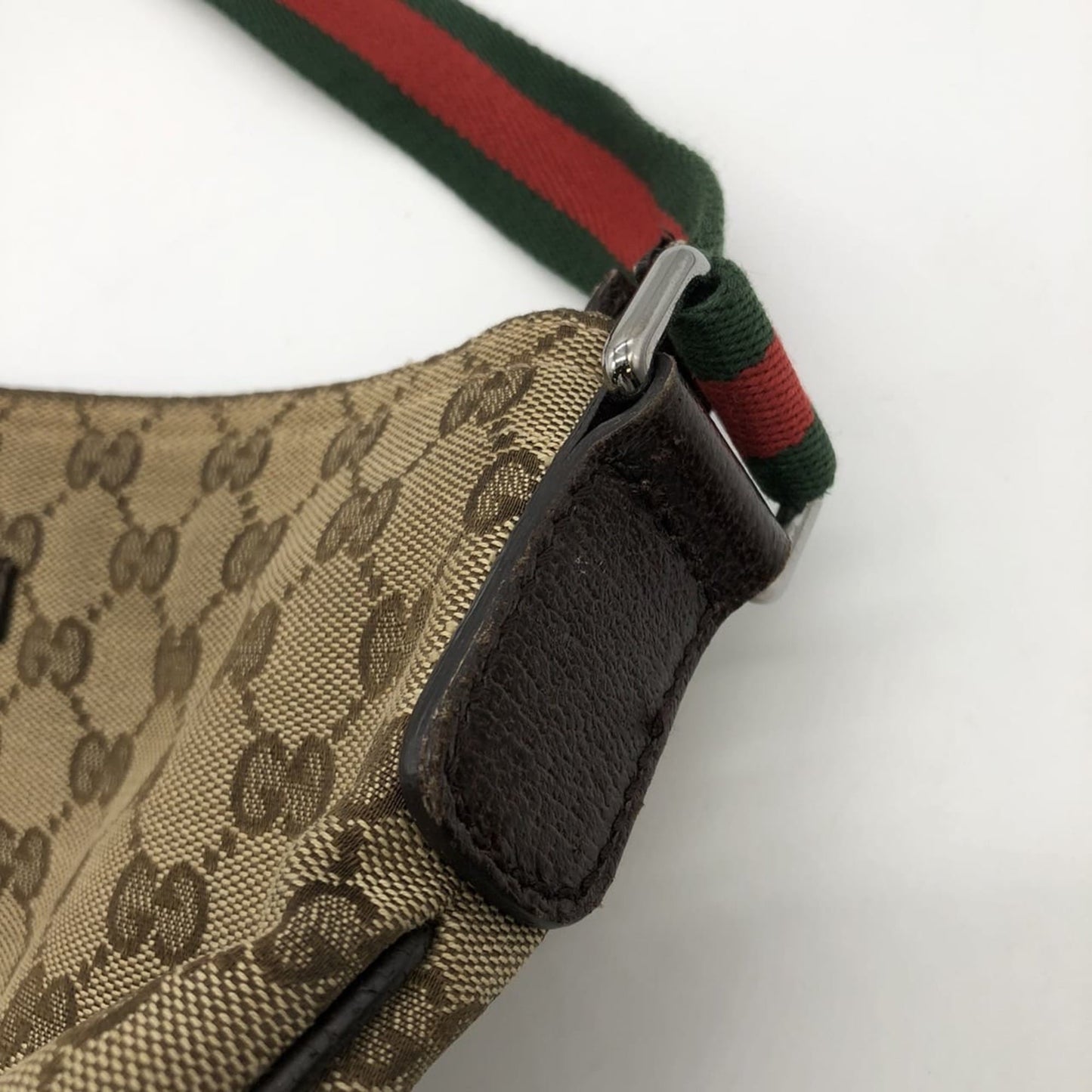 Gucci Gg Canvas Brown Gg Canvas Leather Shoulder Bag