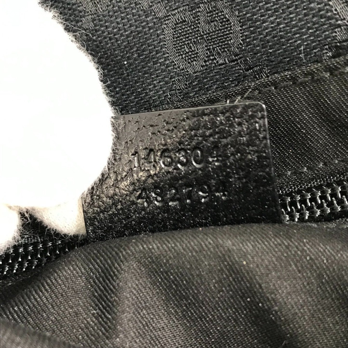 Gucci Black Gg Canvas Leather Fanny Pack