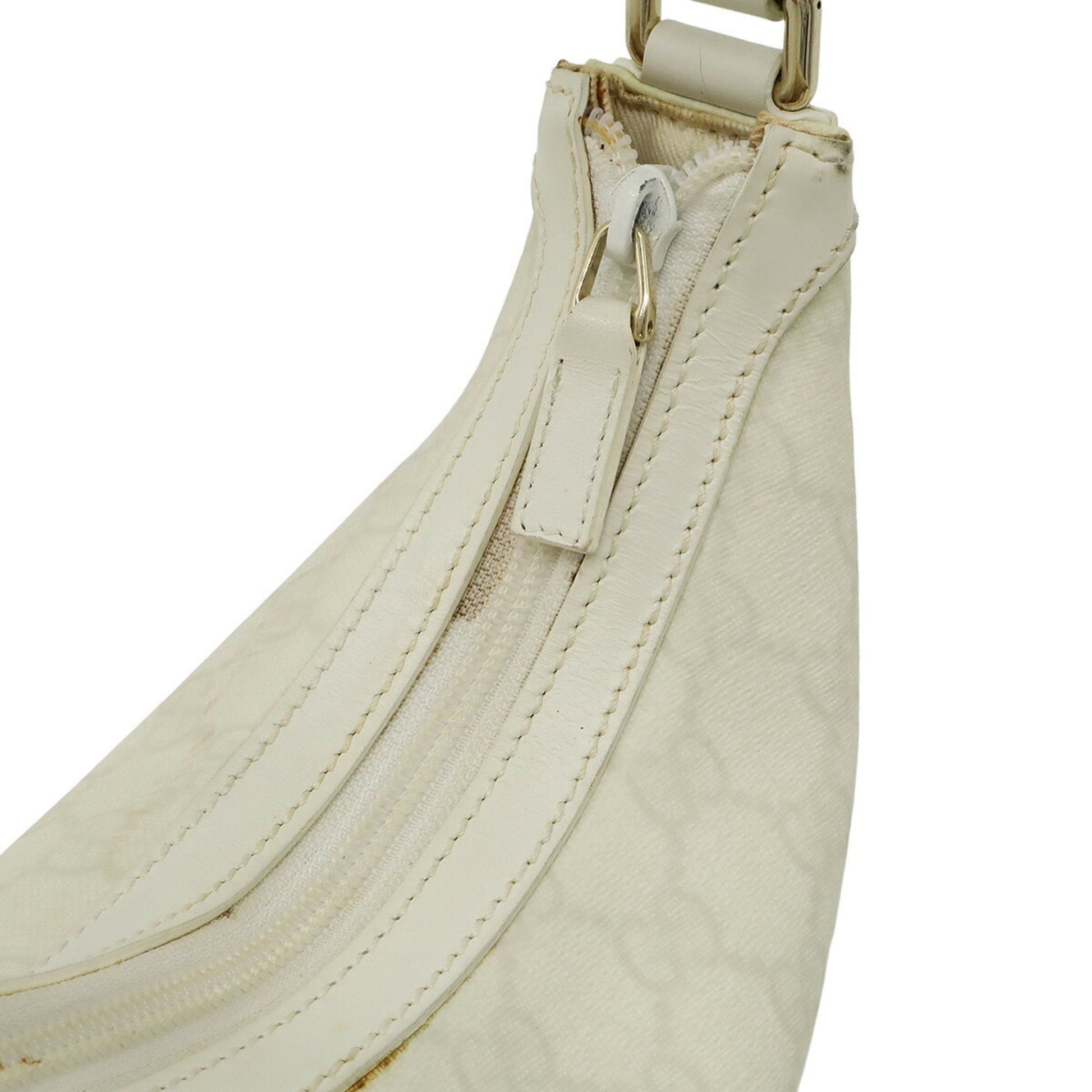 Gucci Navy White Pvc Leather Handbag Shoulder Bag