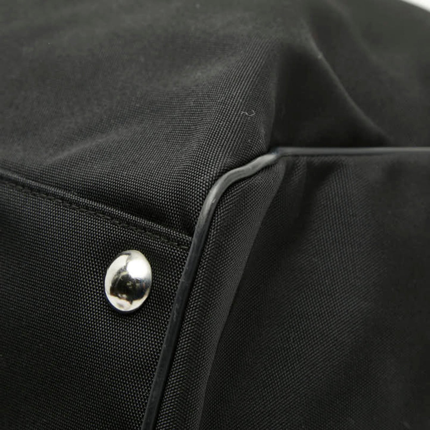 Gucci Black Nylon Leather Tote Bag