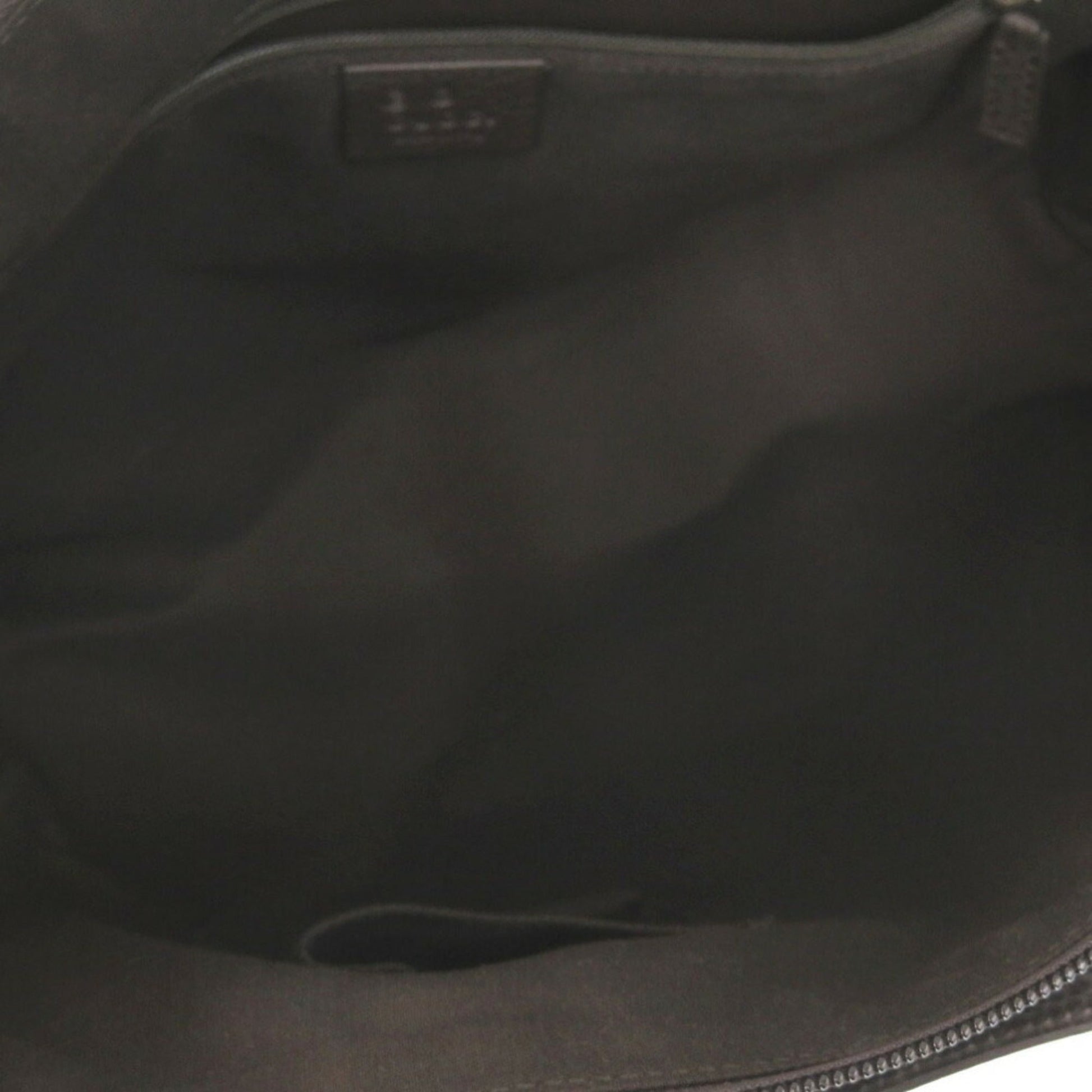 Gucci Dark Brown Canvas Leather Tote Bag