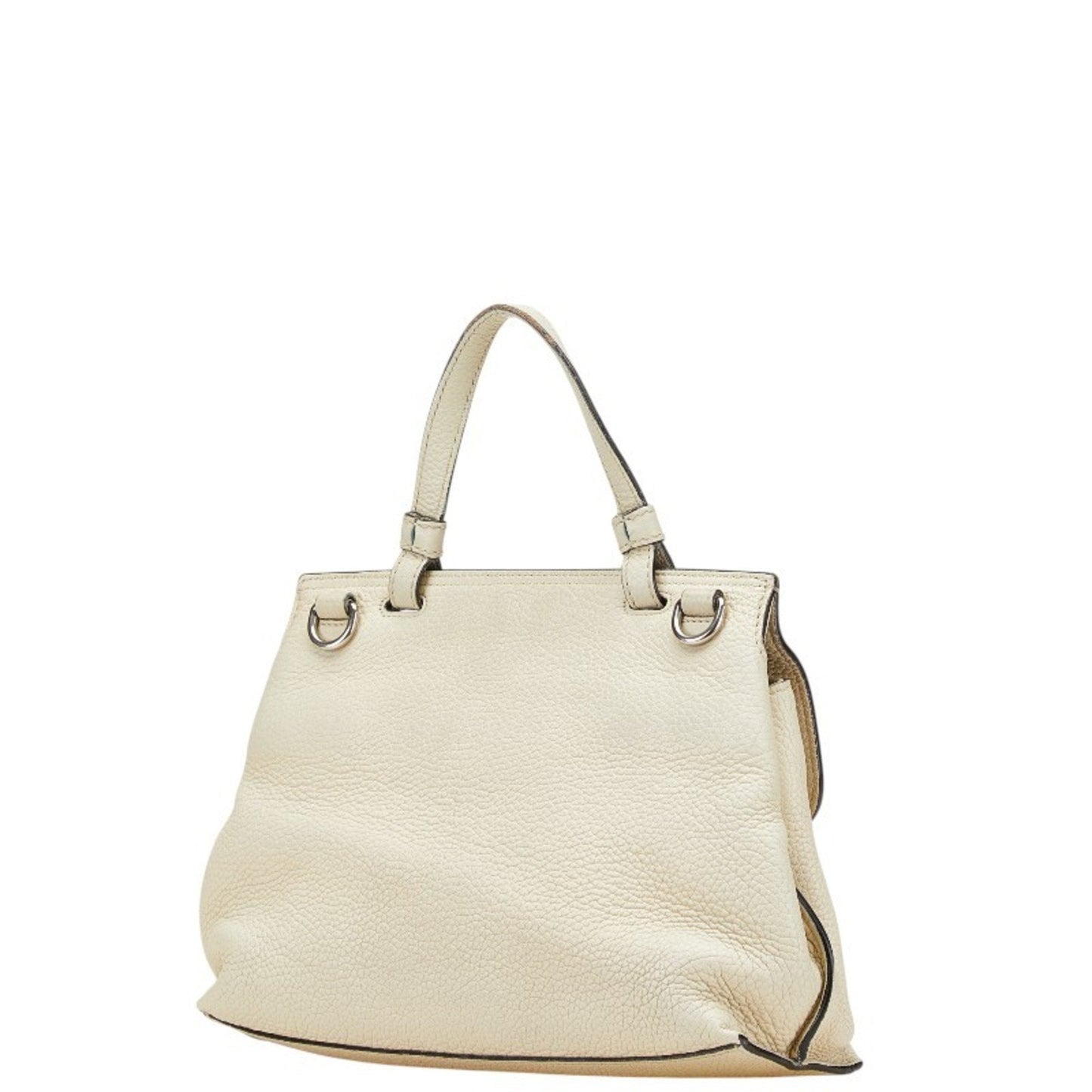 Gucci White Leather Handbag Shoulder Bag