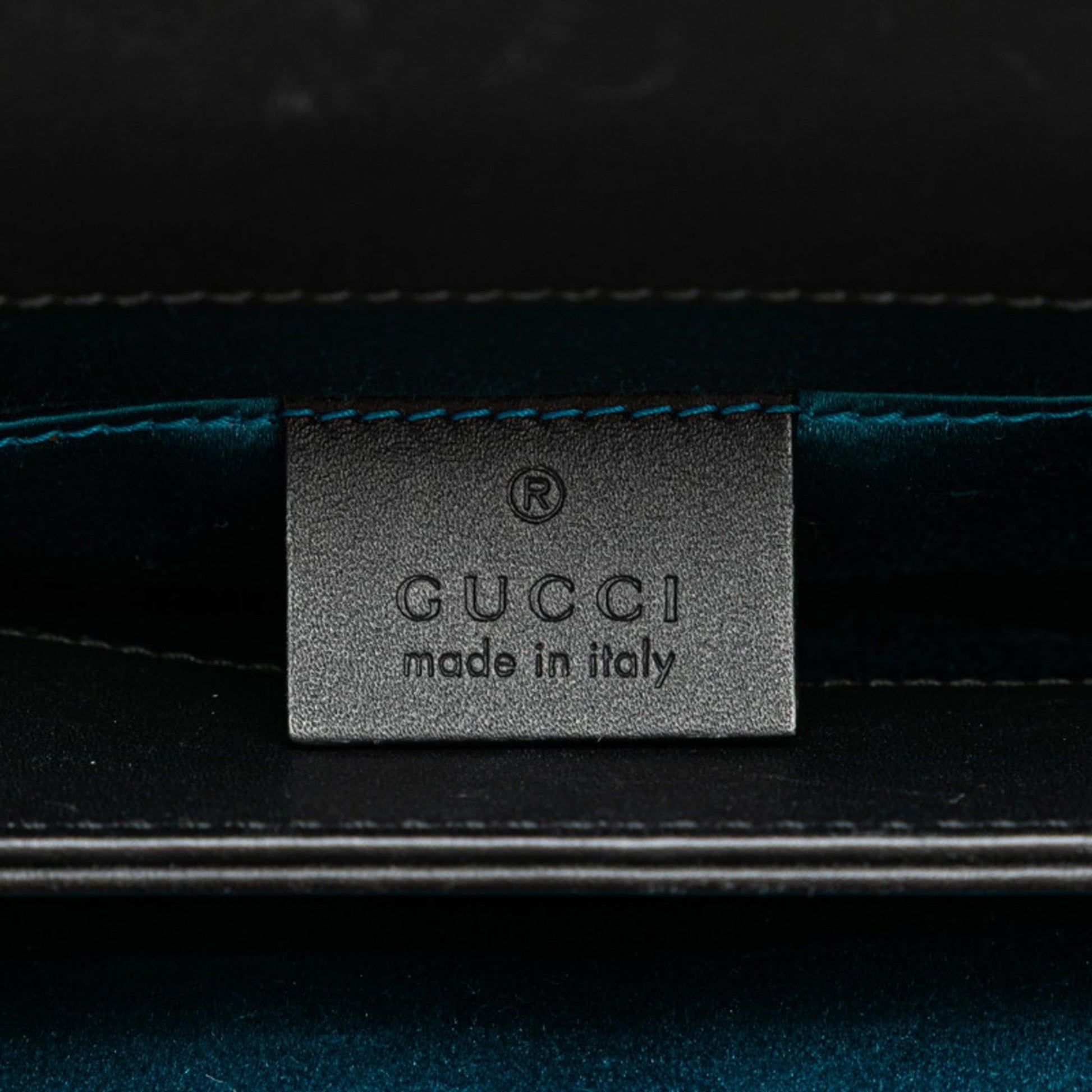Gucci Black Red Color Leather Shoulder Bag