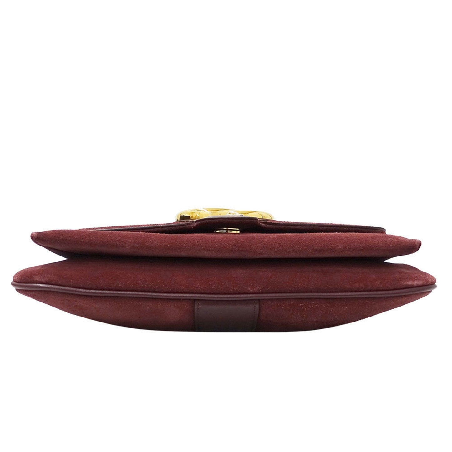 Gucci Bordeaux Suede Shoulder Bag