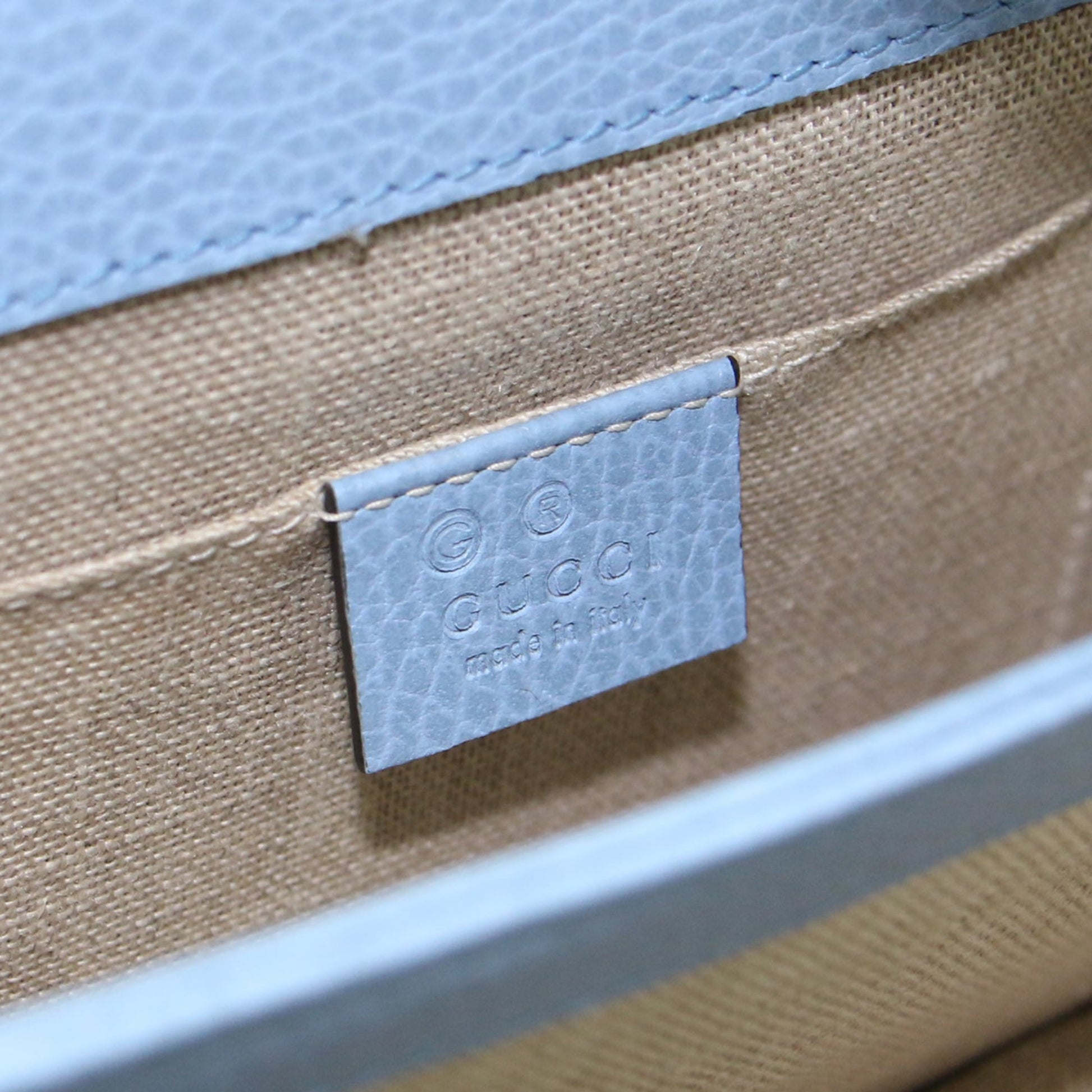 Gucci Blue Leather Shoulder Bag