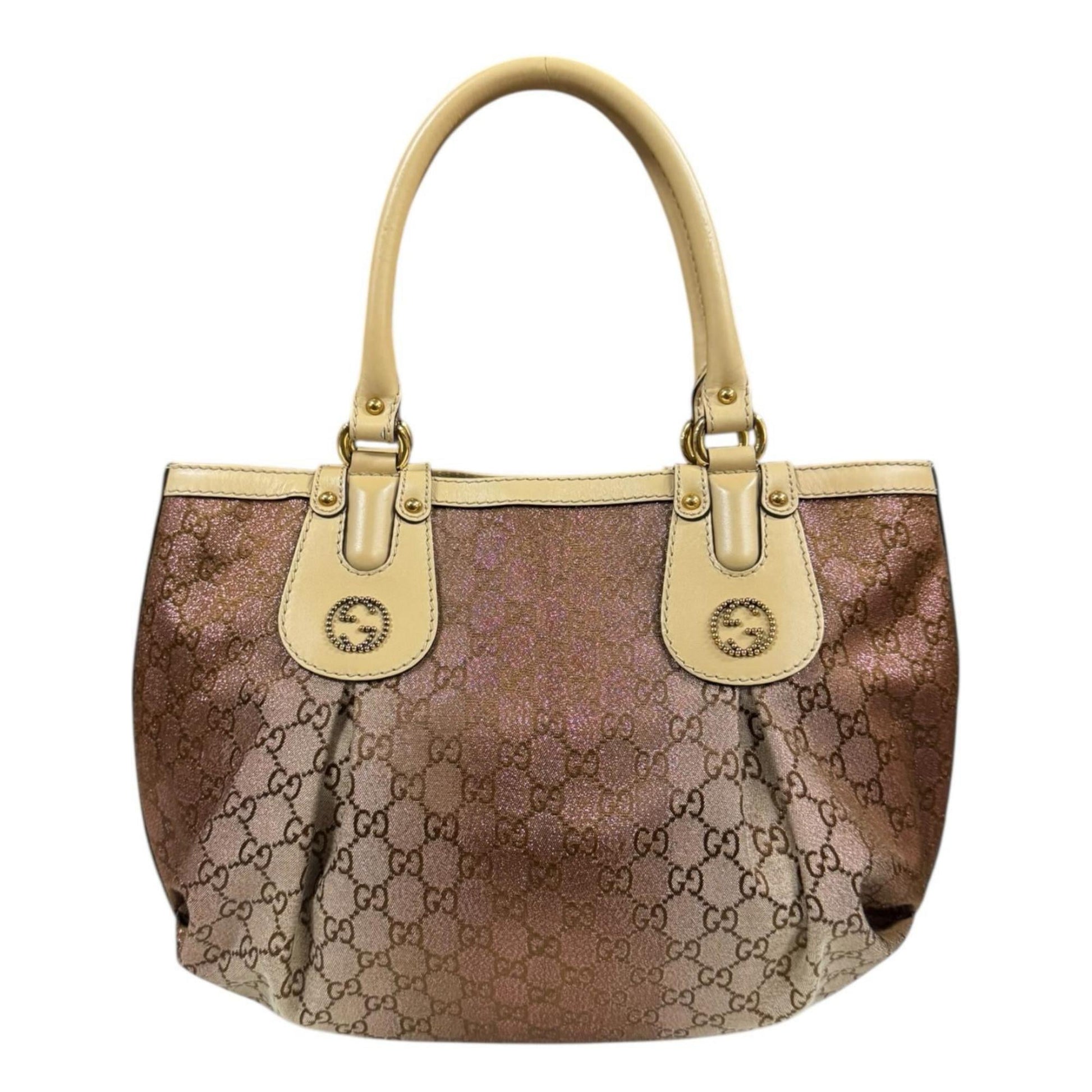 Gucci Beige Gg Canvas Handbag