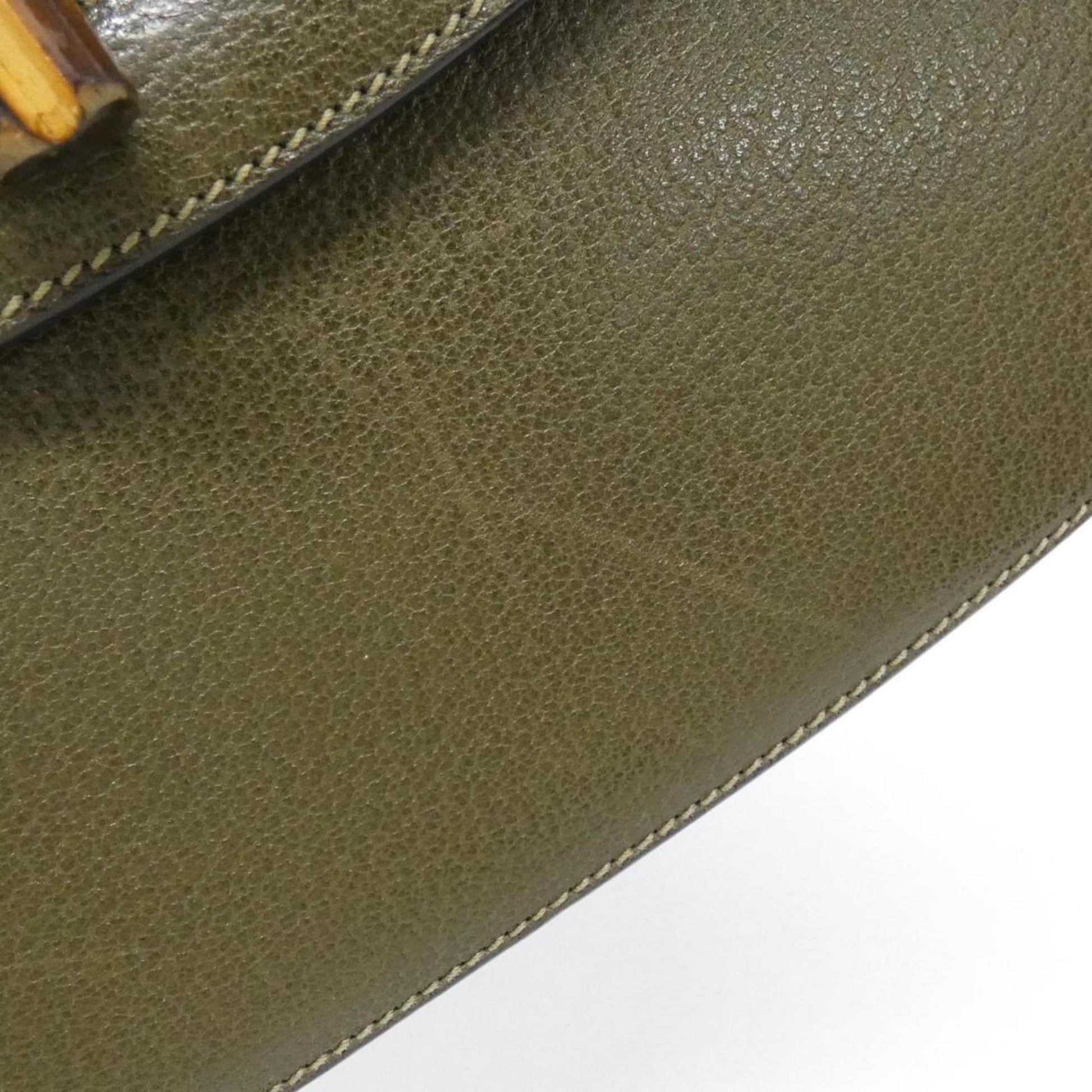 Gucci Khaki Leather Handbag