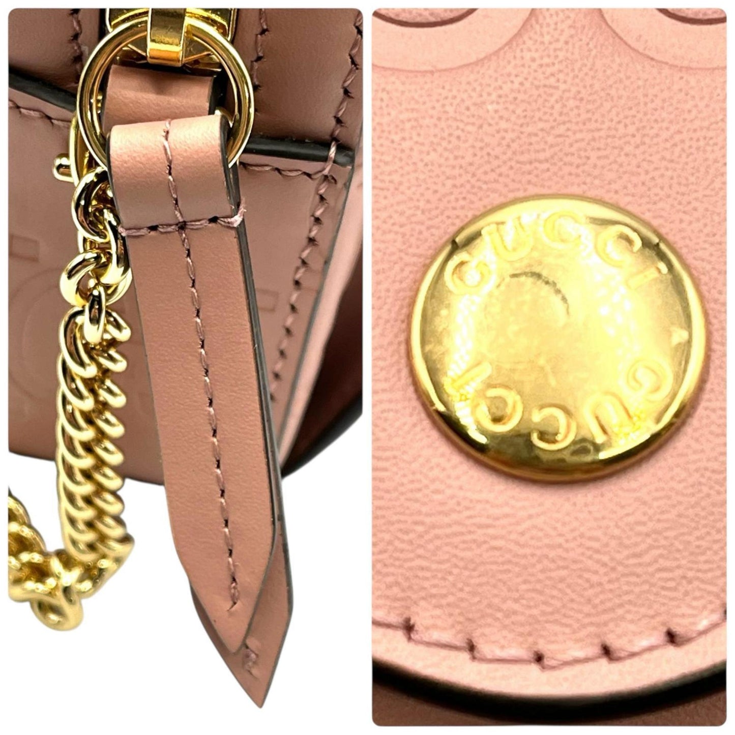 Gucci Pink Leather Shoulder Bag