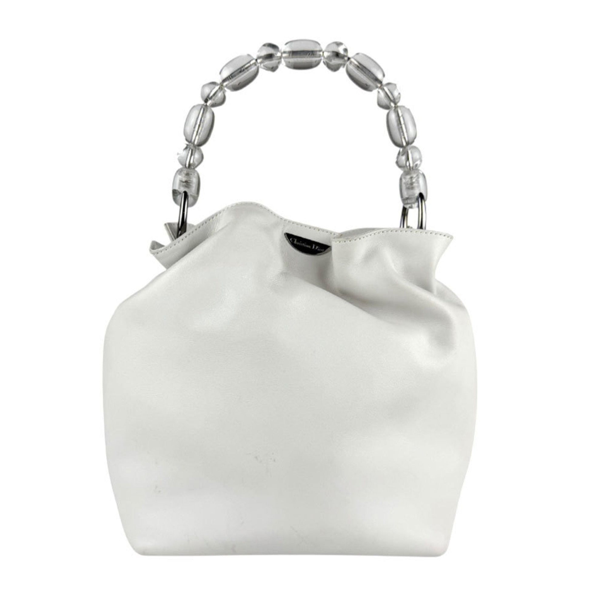 Dior Handbag Christian Leather White