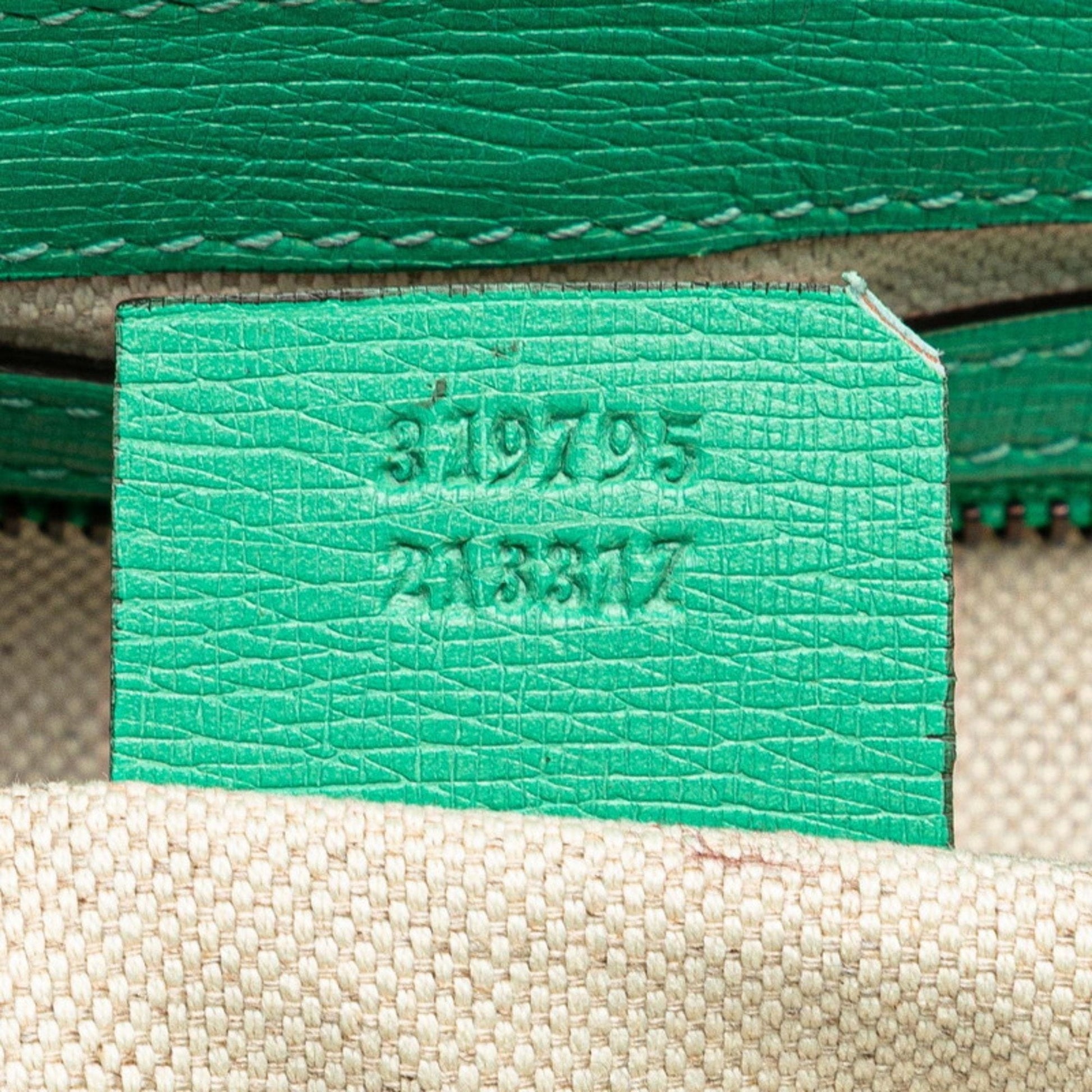 Gucci Green Leather Handbag Shoulder Bag