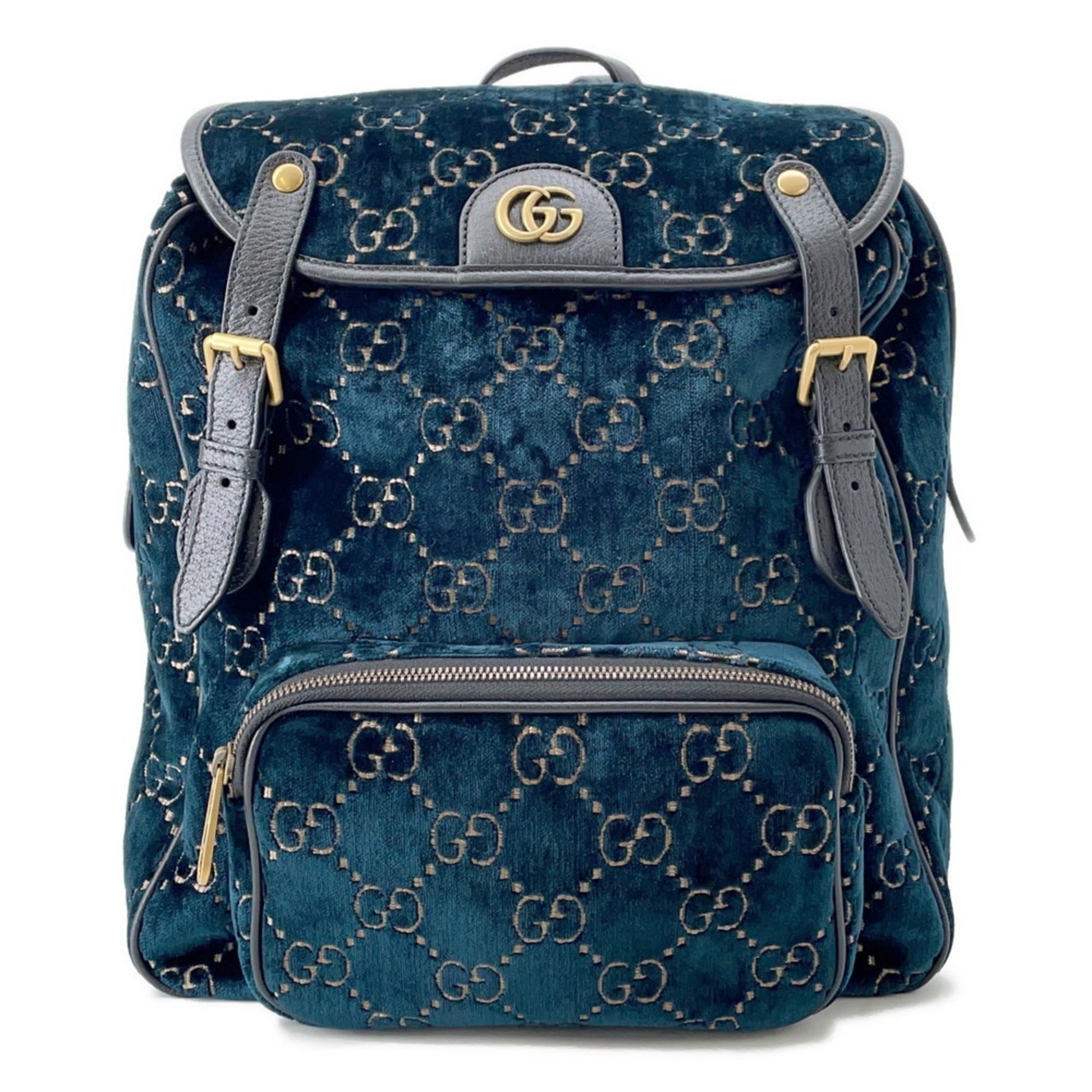 Gucci Blue Velvet Backpack