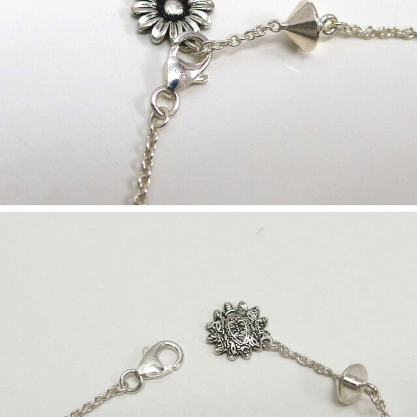 Gucci Pink Silver 925 Charm Bracelet