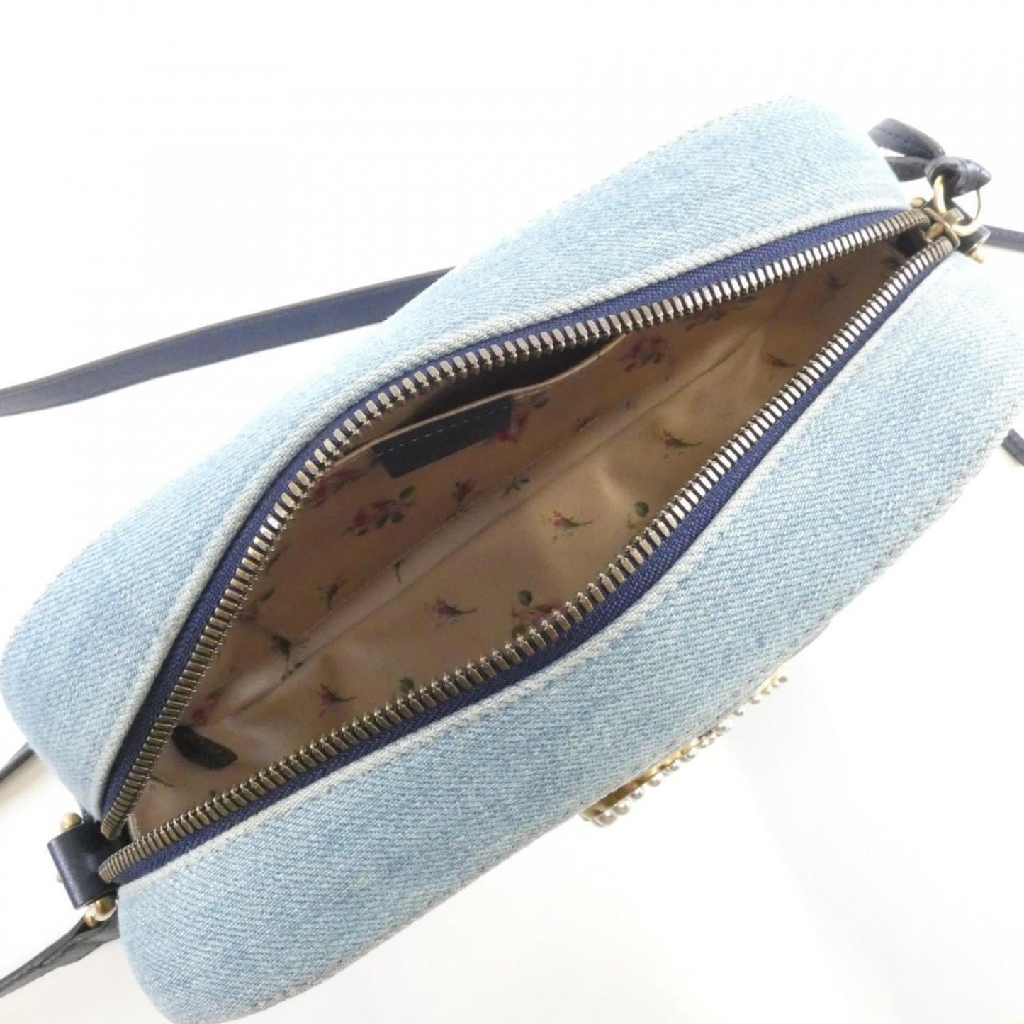 Gucci Blue Denim Shoulder Bag