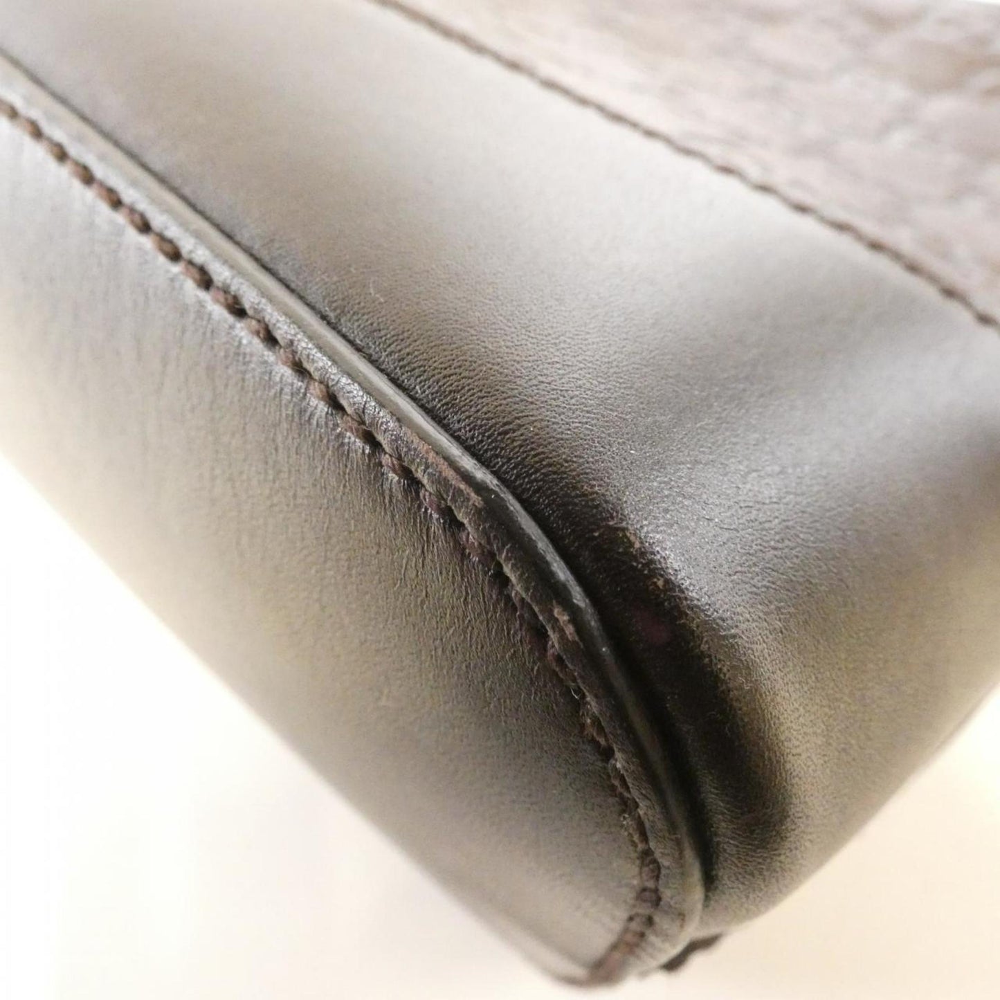 Gucci Bronze Brown Gg Leather Leather Shoulder Bag