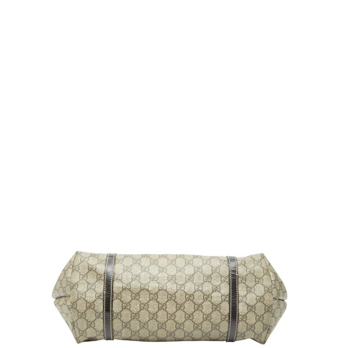Gucci Beige Brown Pvc Leather Tote Bag