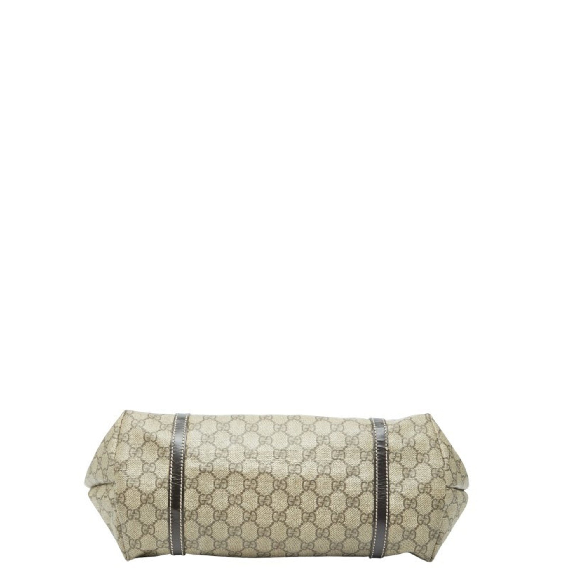 Gucci Beige Brown Pvc Leather Tote Bag