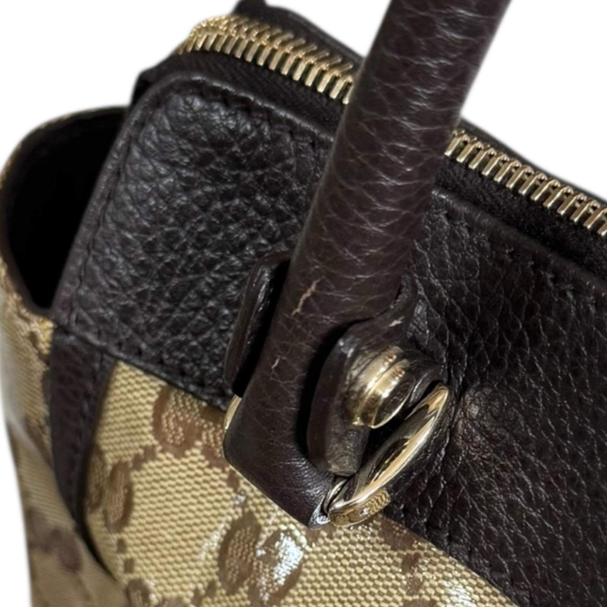 Gucci Brown Pvc Coated Canvas Tote Bag
